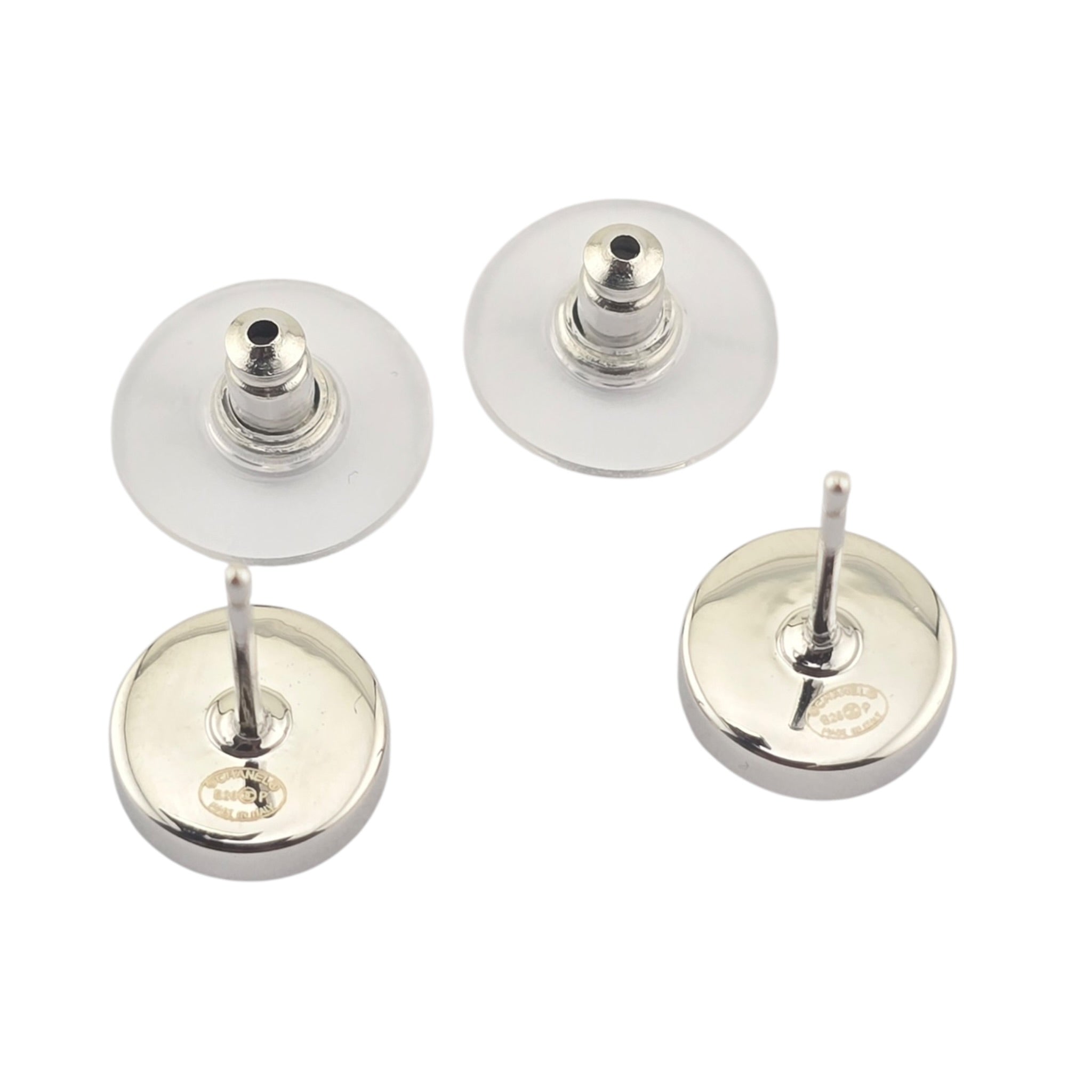 Chanel CC Round Silver Gold Earrings 2026 CHANEL
