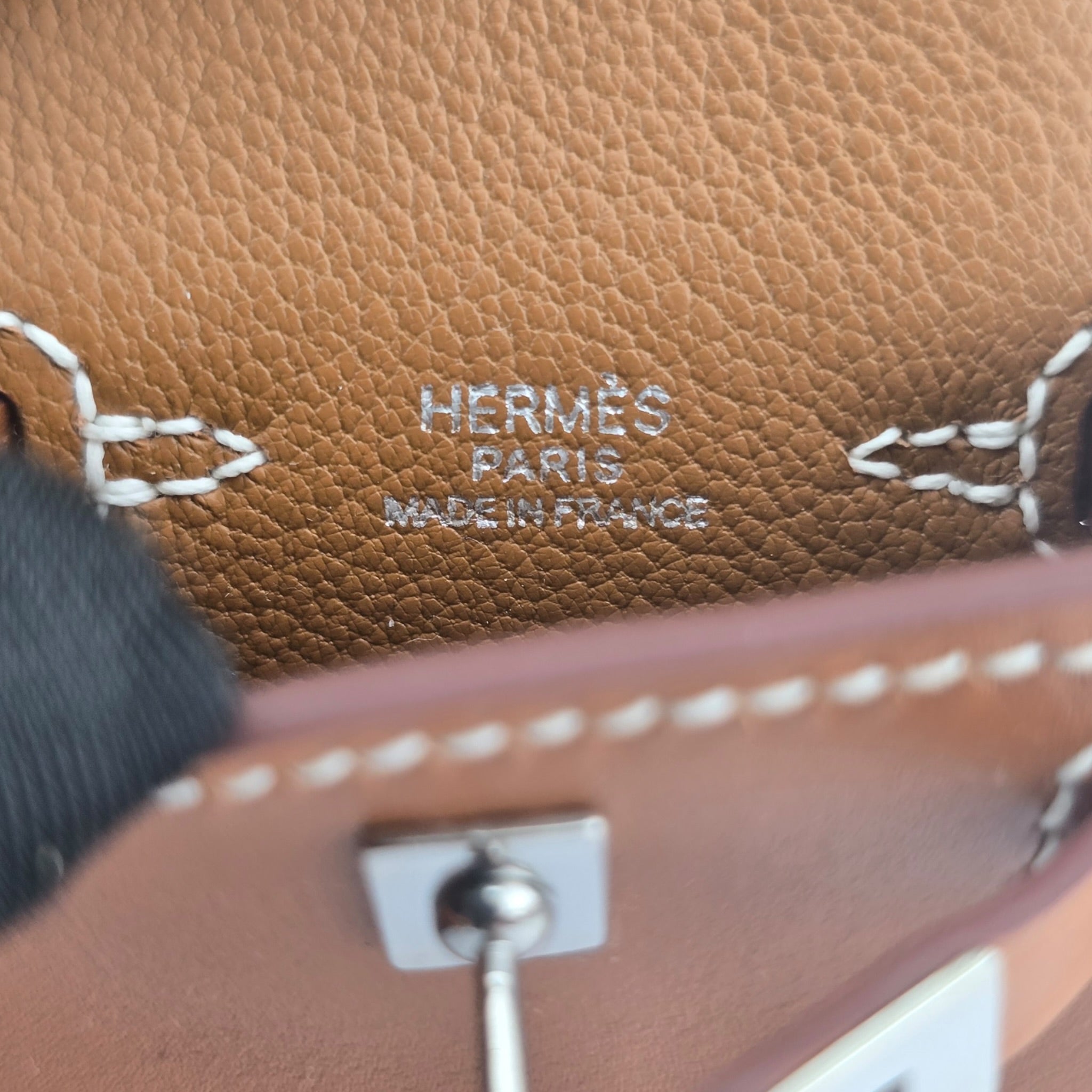 Hermès Tadelakt Mini Kelly Twilly Bag Charm Gold HERMES