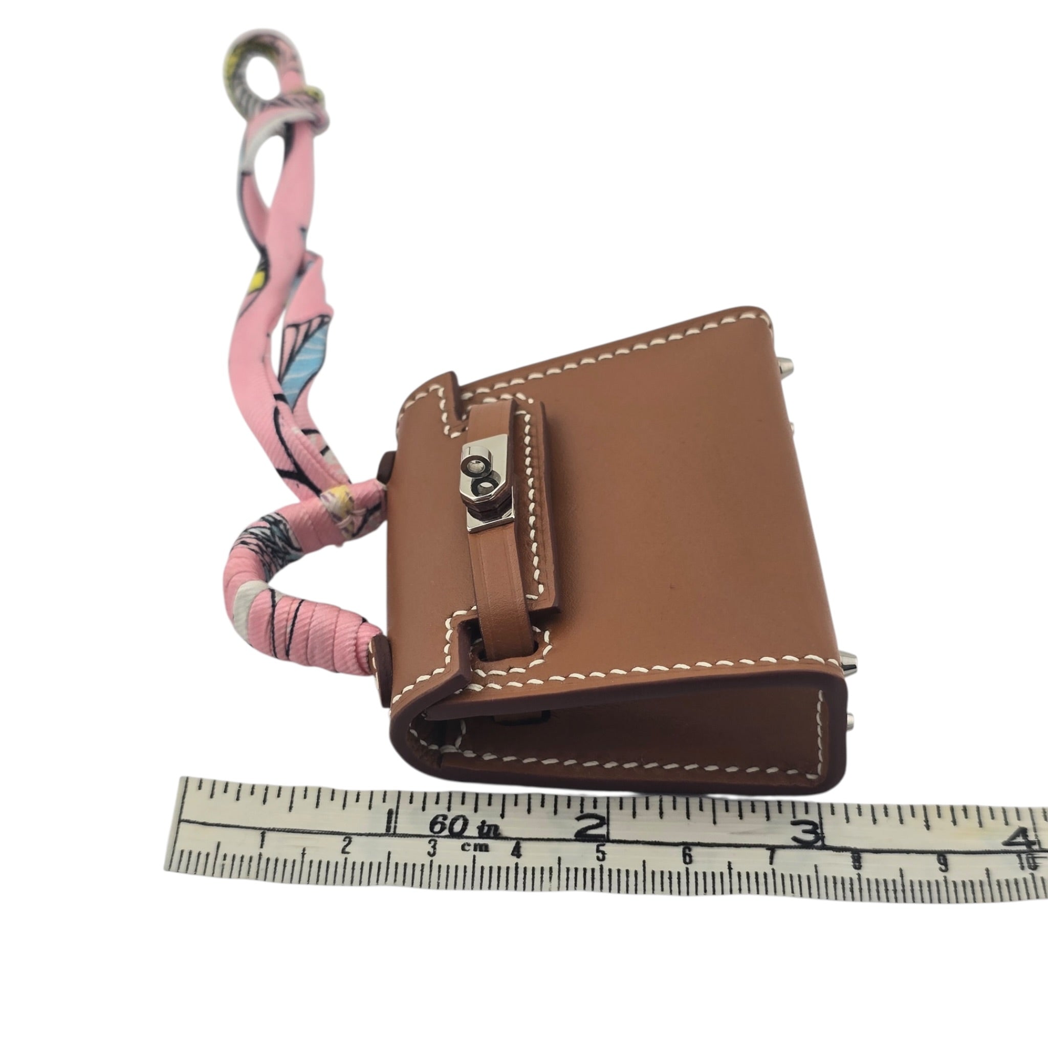 Hermès Tadelakt Mini Kelly Twilly Bag Charm Gold HERMES