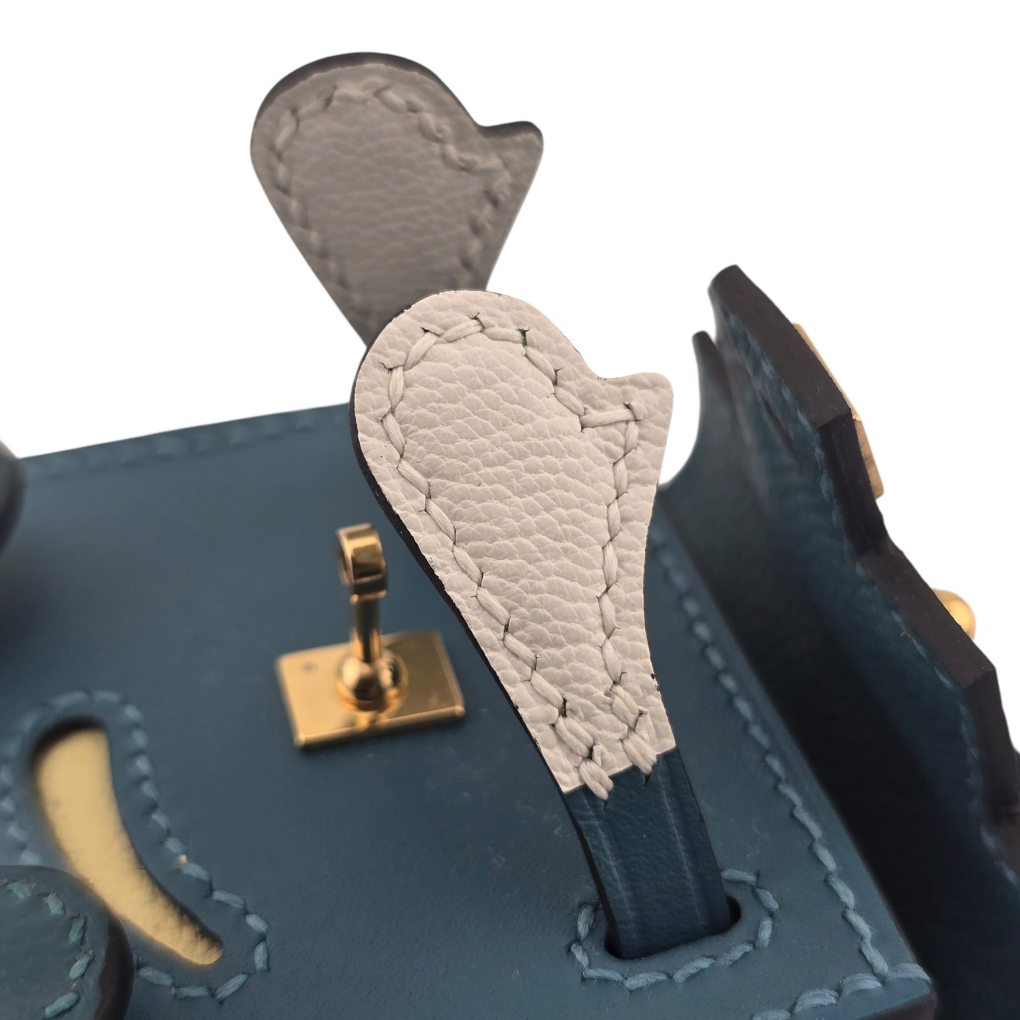 Hermès Quelle Idole Kelly Doll Bag Charm Bleu Izmir HERMES