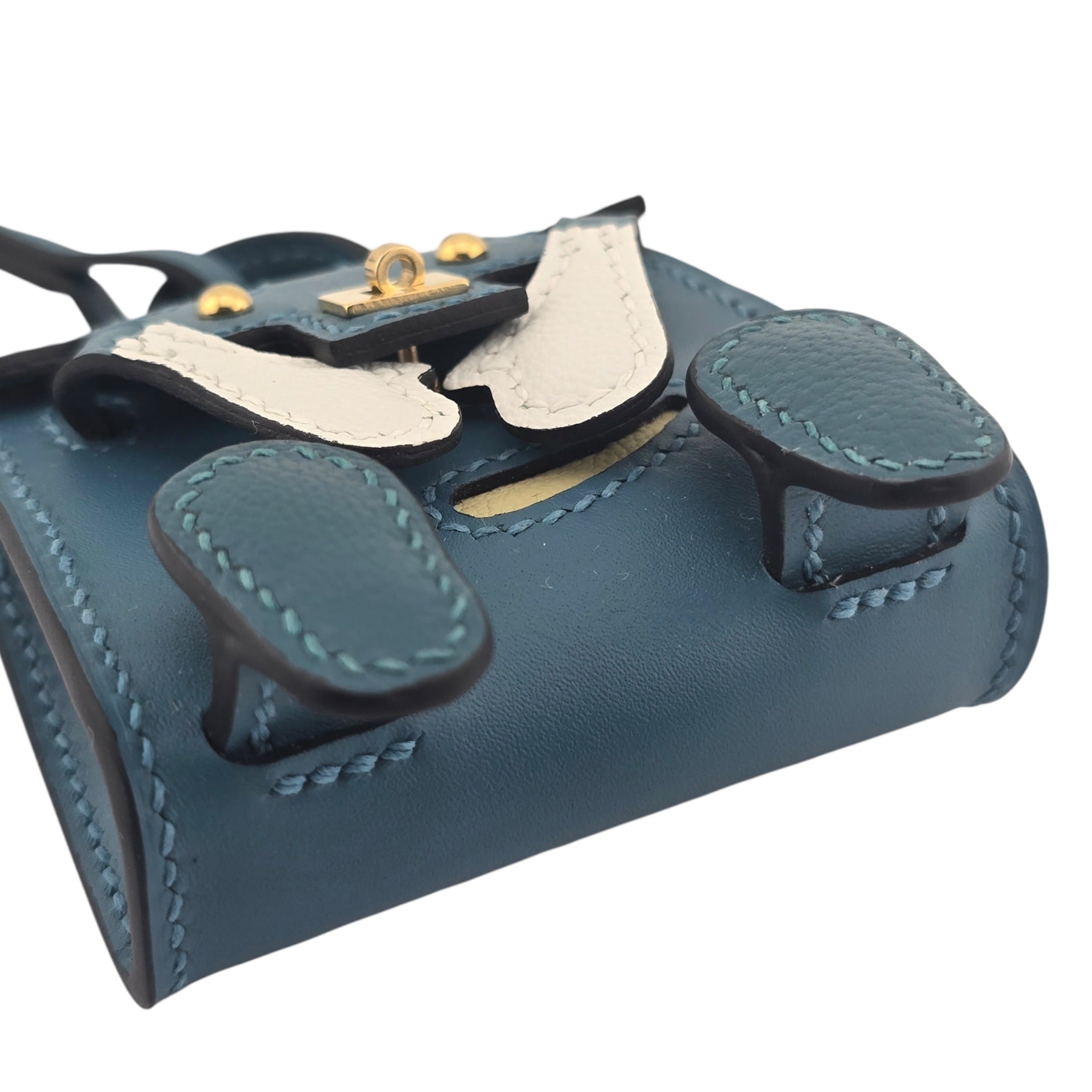 Hermès Quelle Idole Kelly Doll Bag Charm Bleu Izmir HERMES