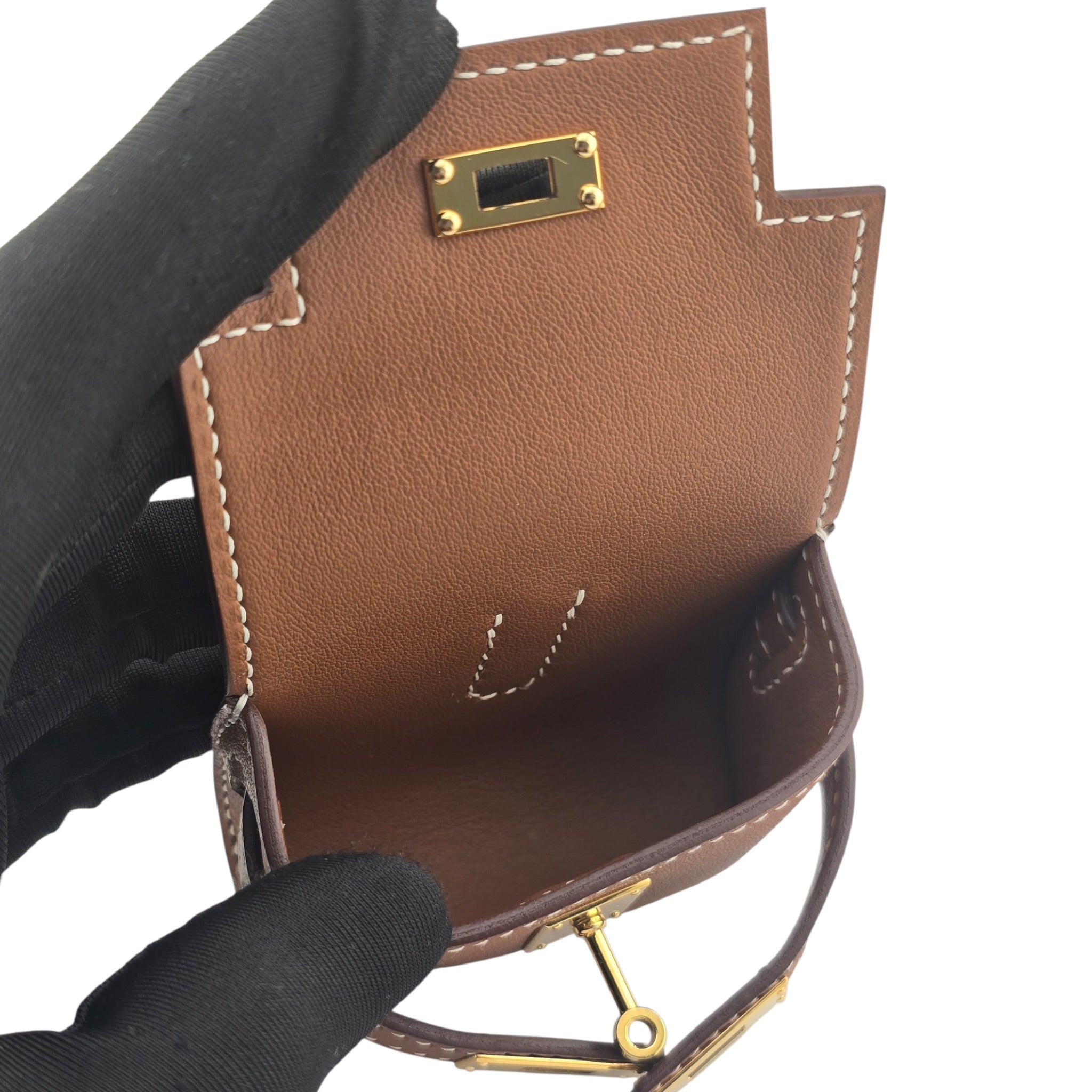 Hermès Kellyfestival Bag Charm Gold HERMES