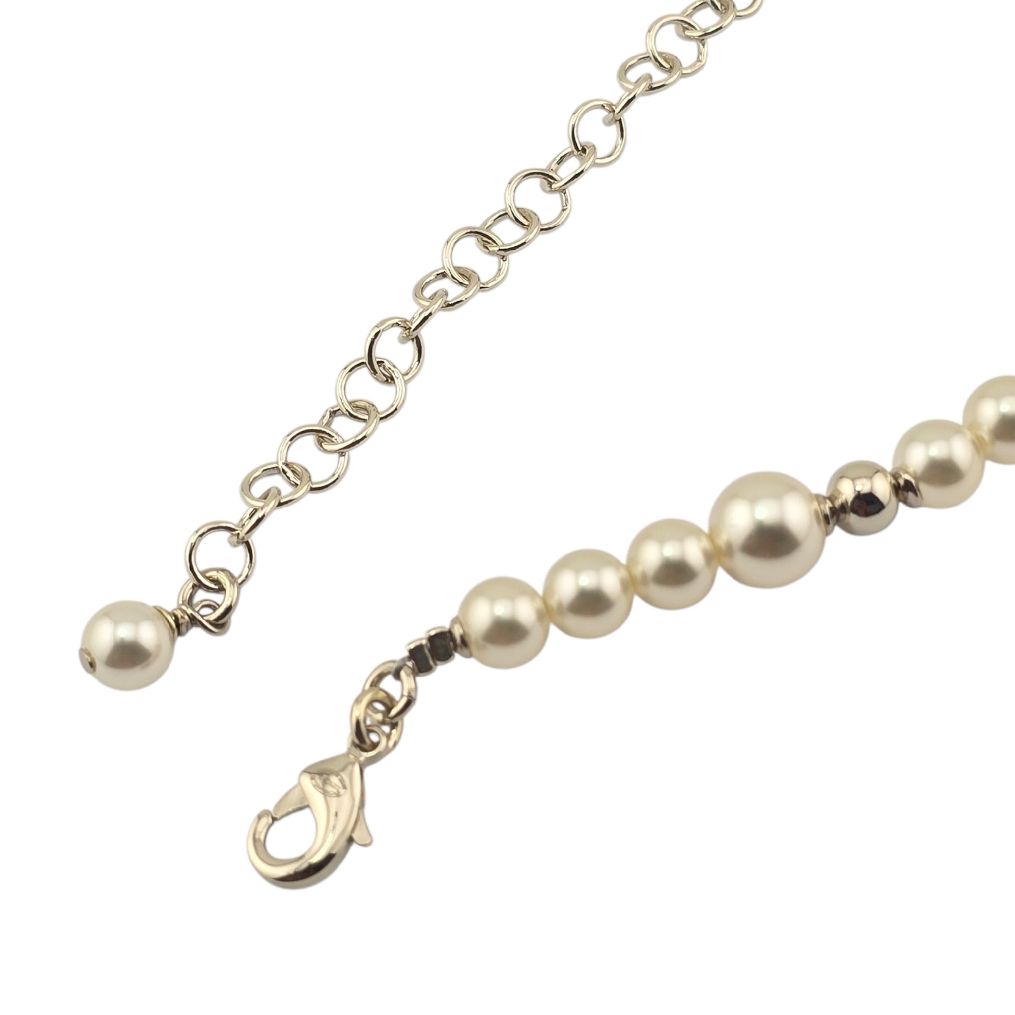 Chanel CC Gold Faux Pearl Star Crystal Choker Necklace 2023 CHANEL