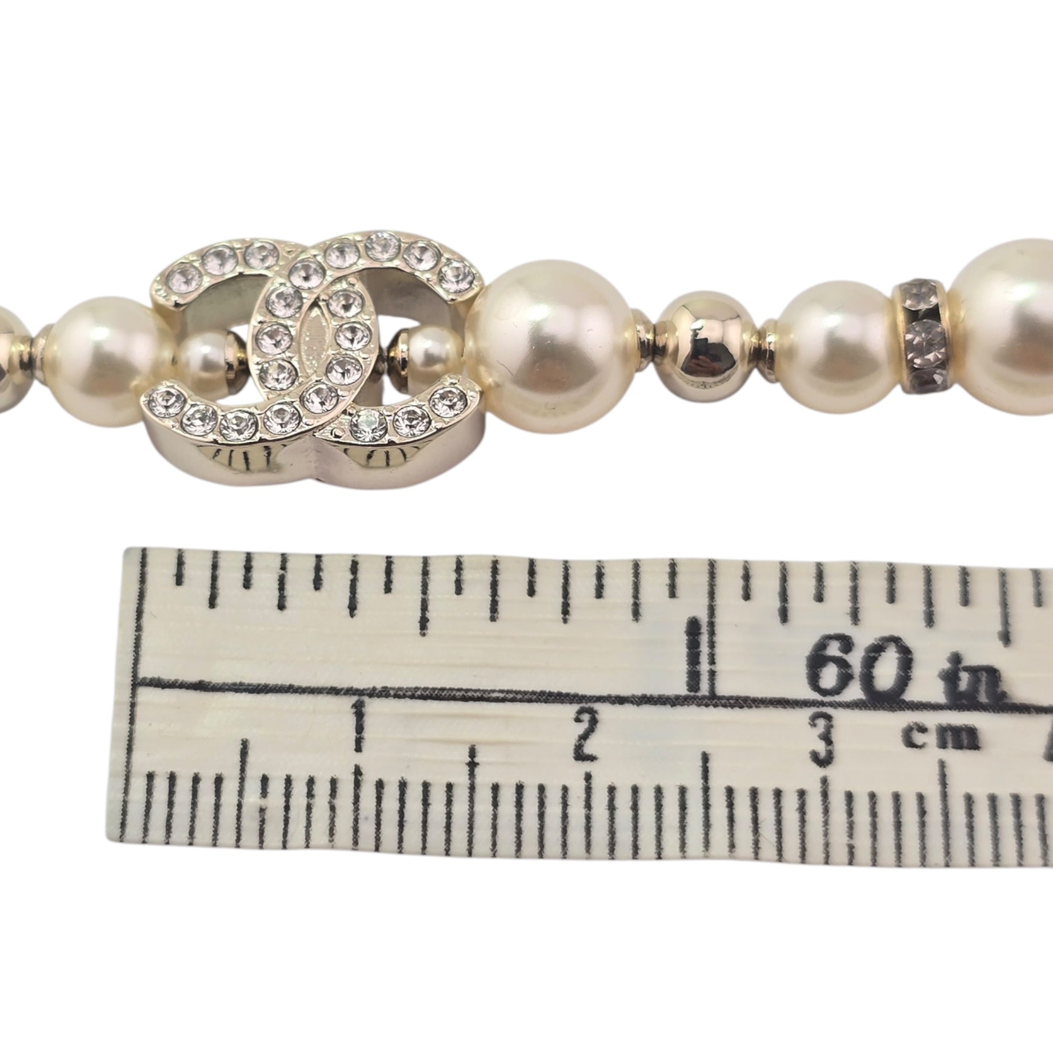 Chanel CC Gold Faux Pearl Star Crystal Choker Necklace 2023 CHANEL