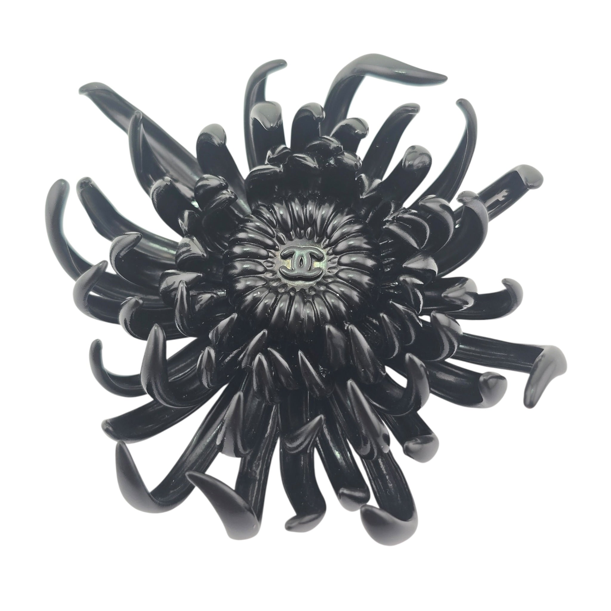 Chanel CC Black Flower Brooch 2026 CHANEL