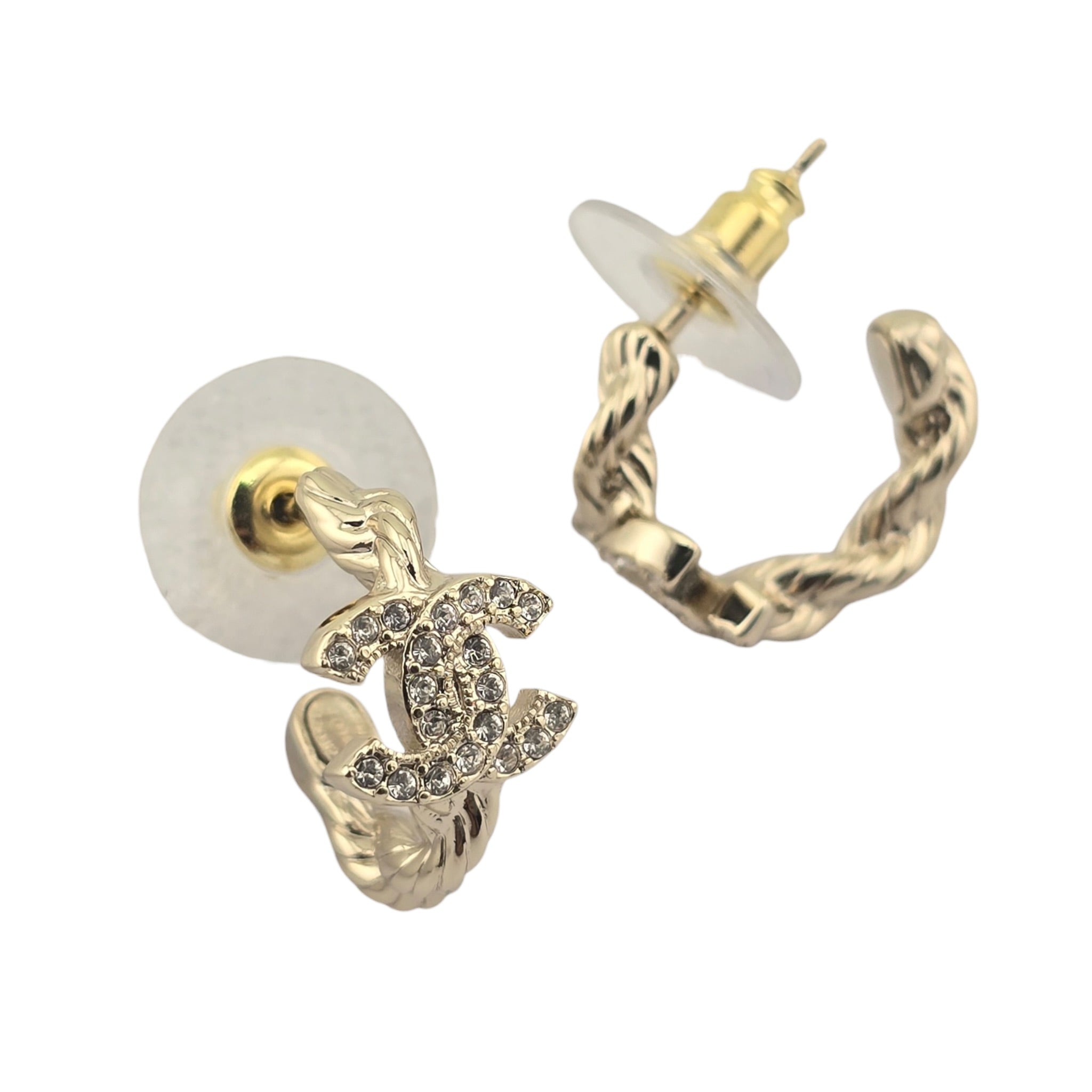 Chanel CC Gold Hoop Earrings 2026 CHANEL