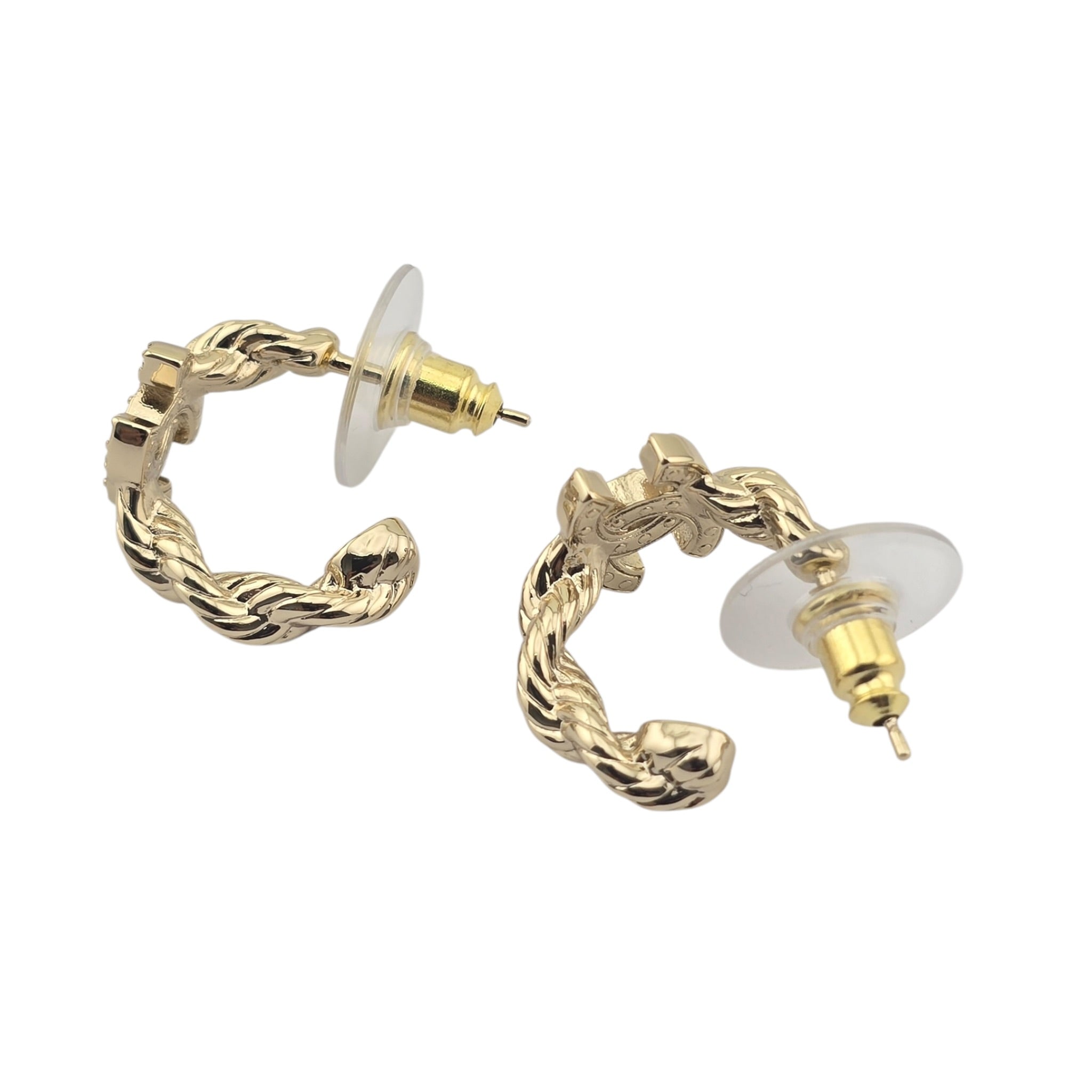 Chanel CC Gold Hoop Earrings 2026 CHANEL
