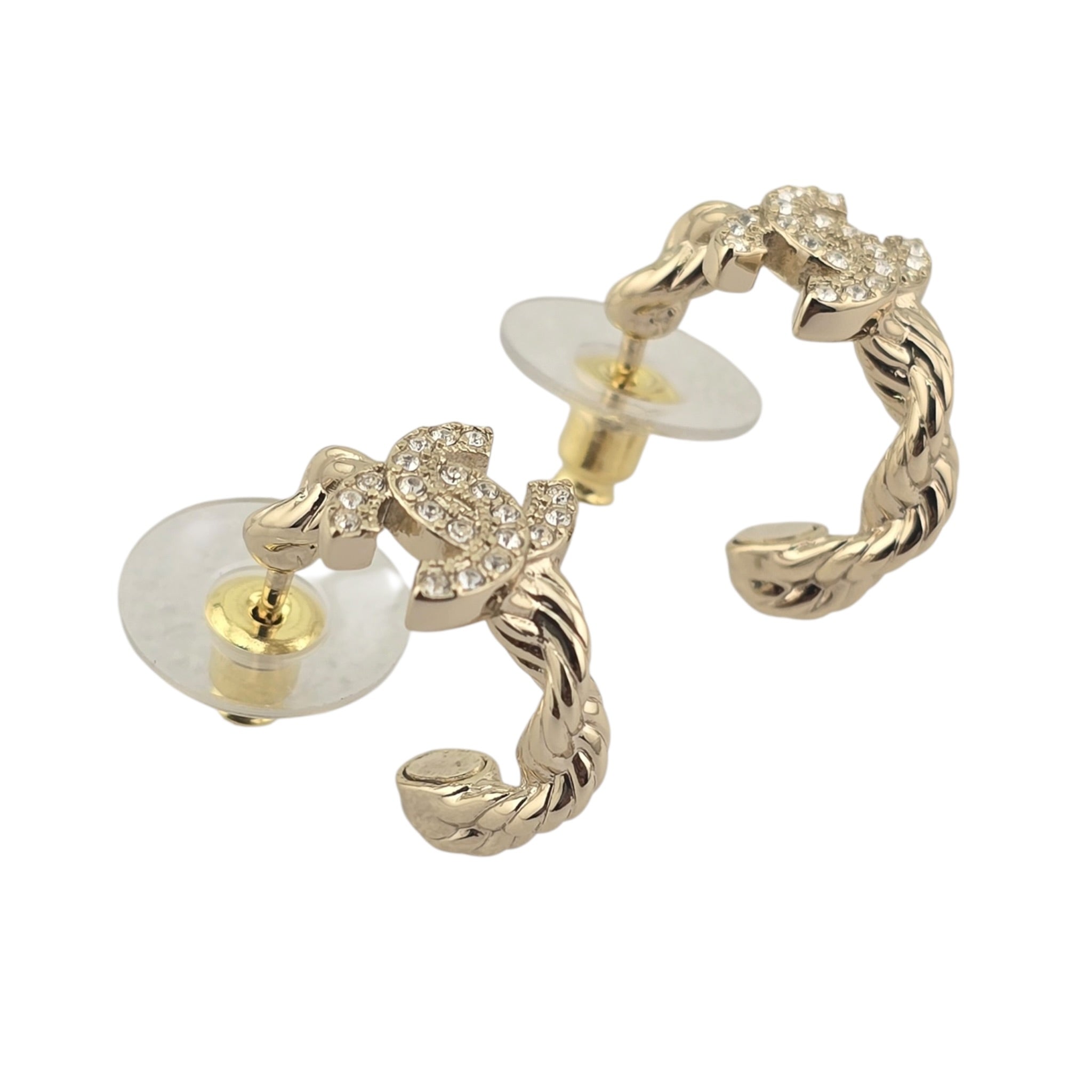 Chanel CC Gold Hoop Earrings 2026 CHANEL