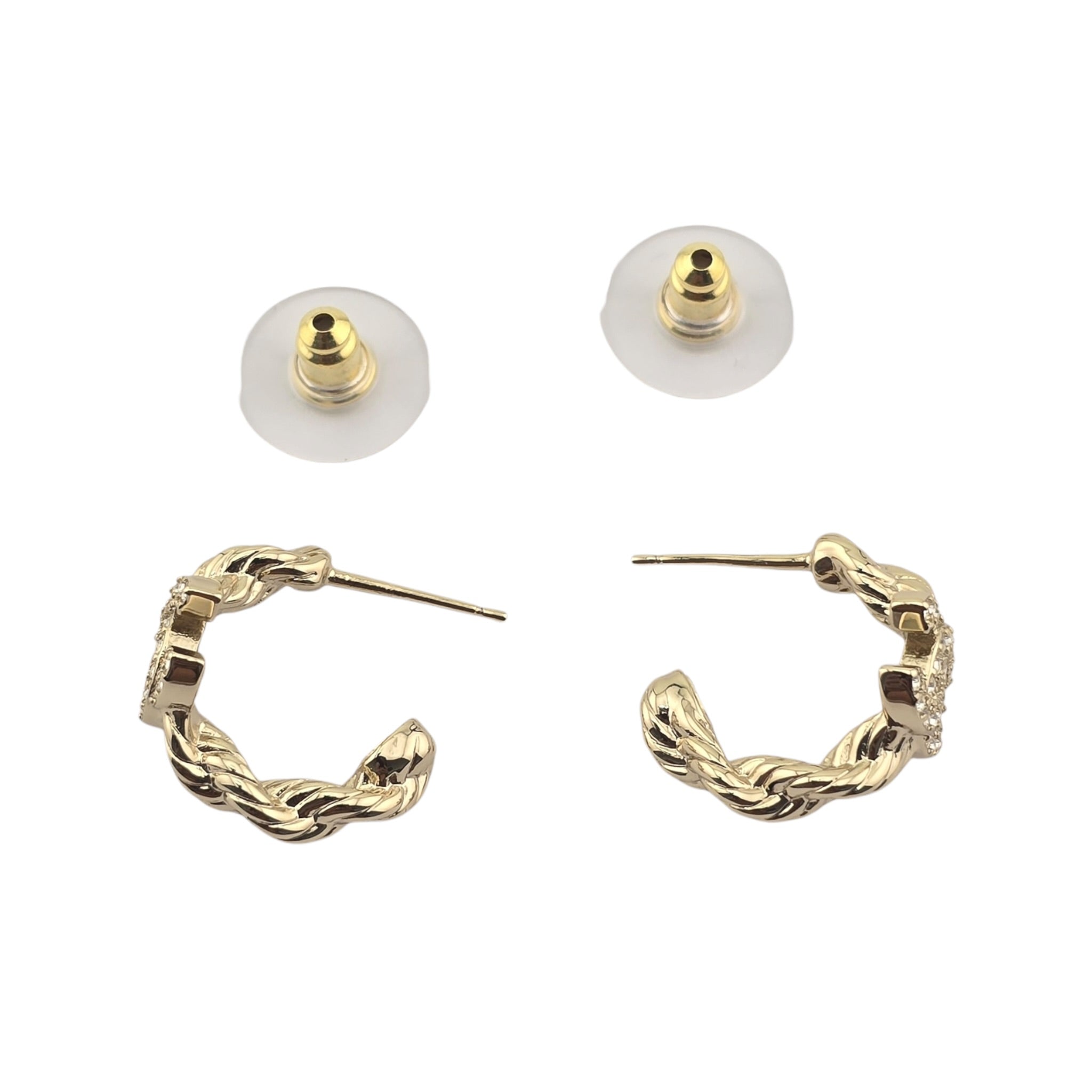 Chanel CC Gold Hoop Earrings 2026 CHANEL