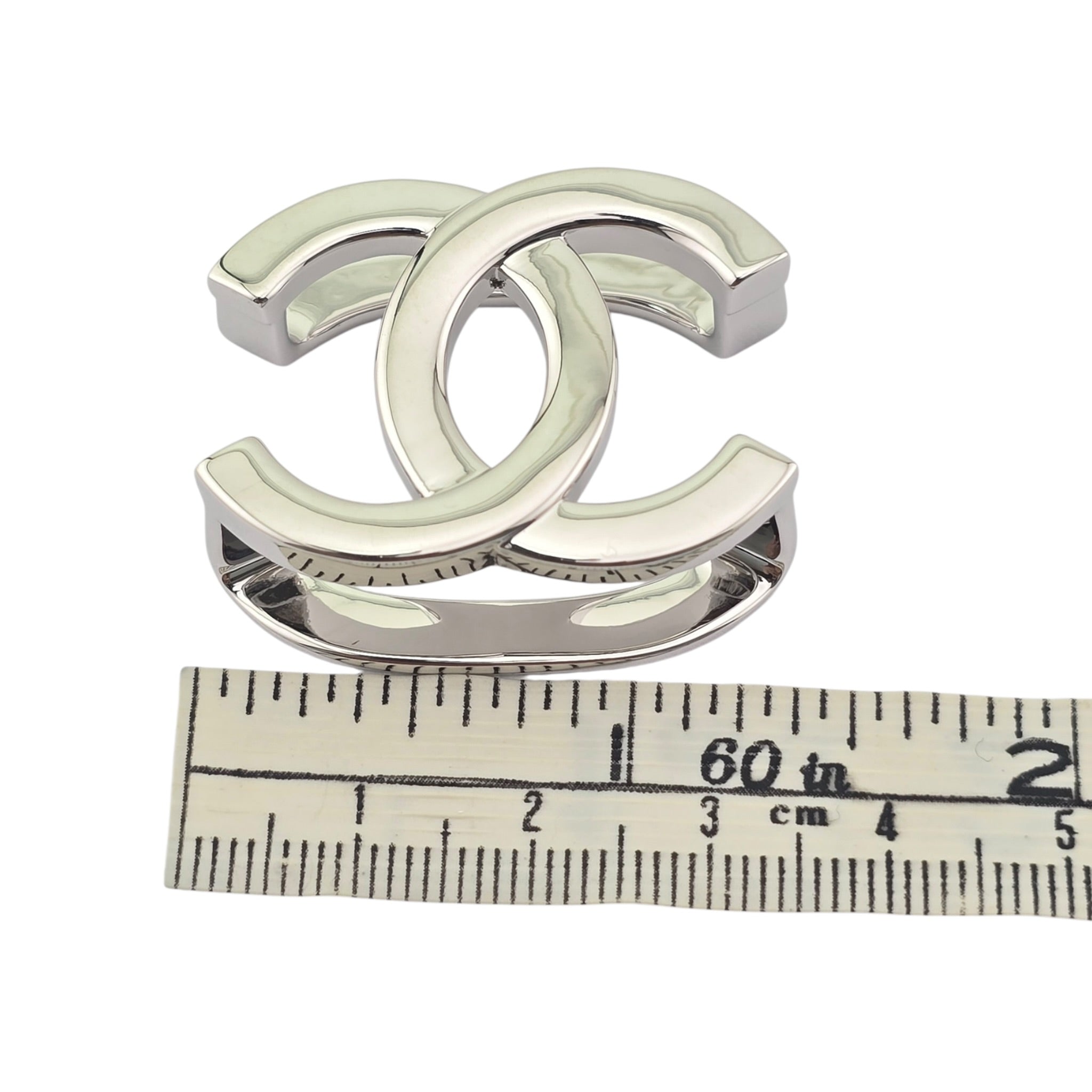 Chanel CC Silver Scarf Ring 2026 CHANEL