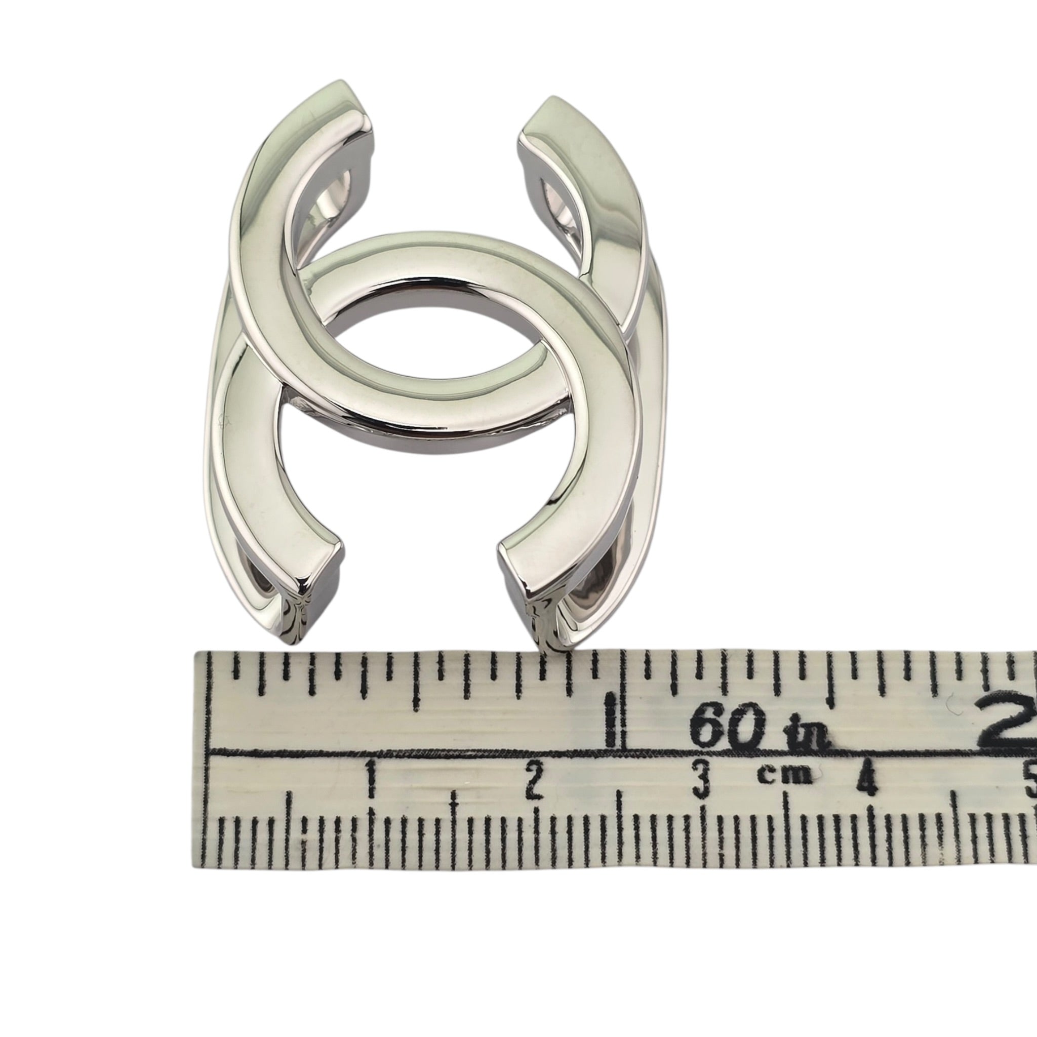 Chanel CC Silver Scarf Ring 2026 CHANEL