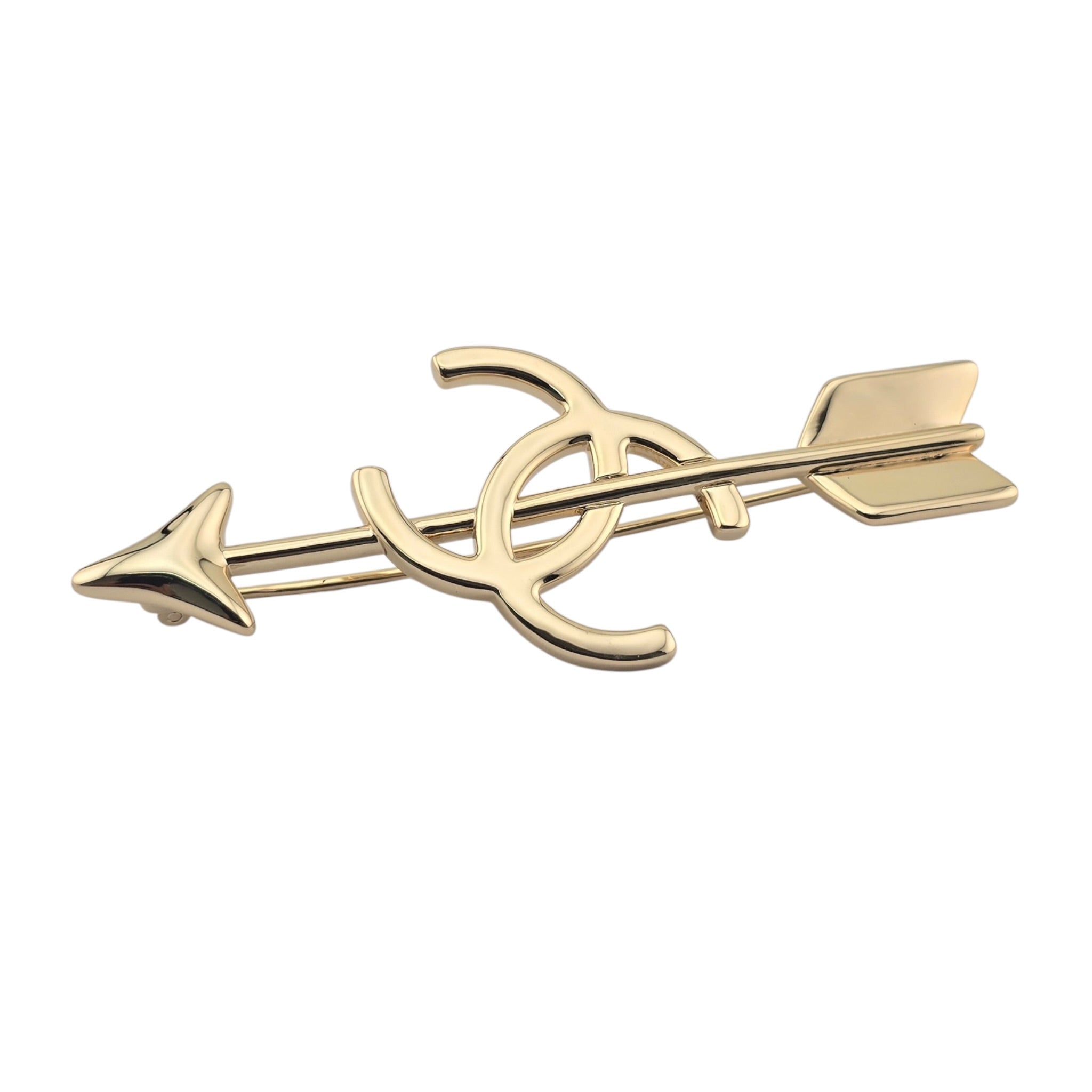 Chanel CC Arrow Gold Brooch 2026 SS26 CHANEL