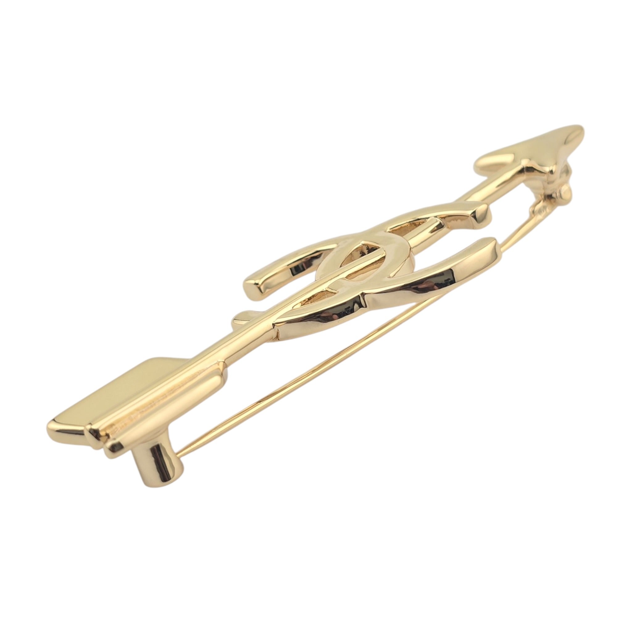 Chanel CC Arrow Gold Brooch 2026 SS26 CHANEL