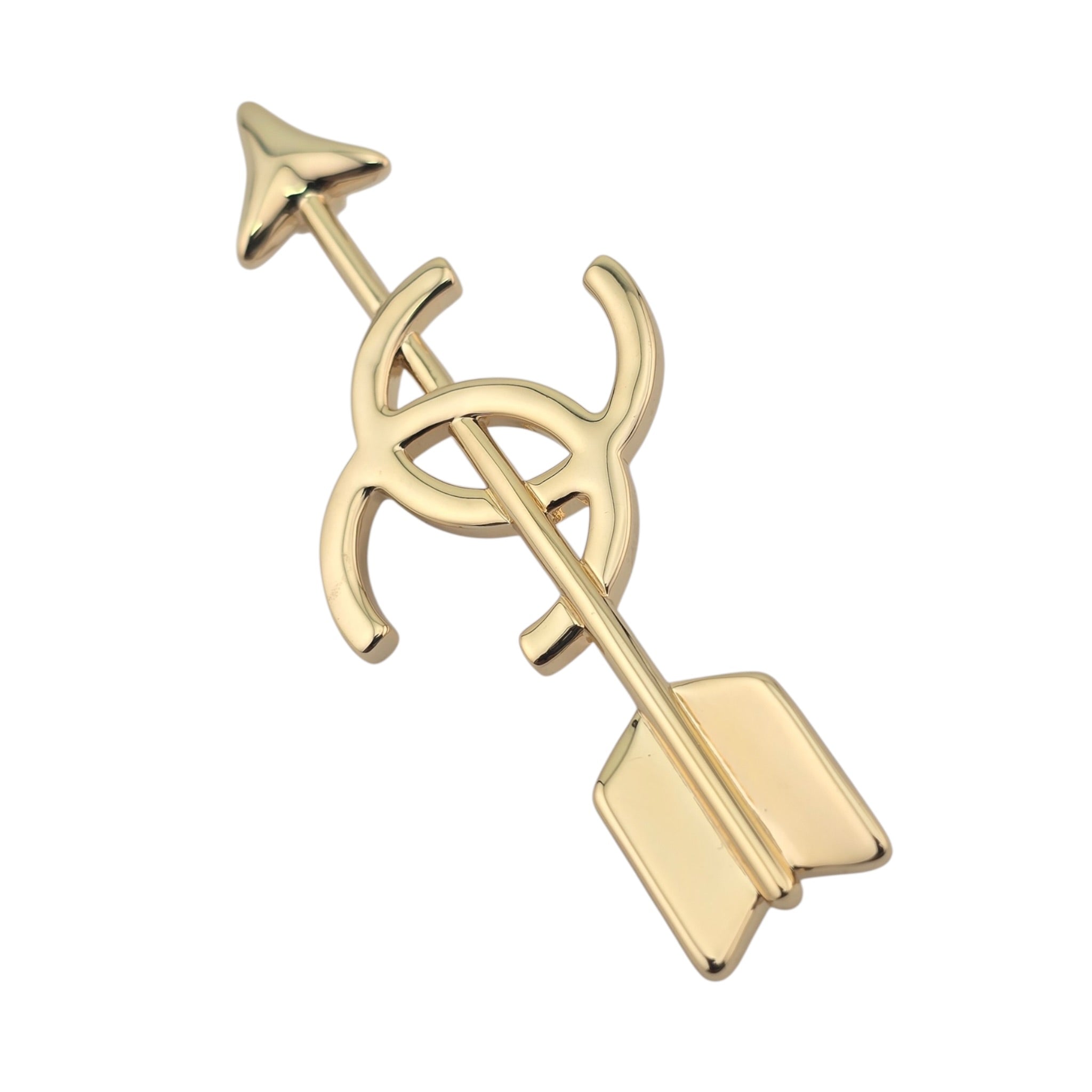 Chanel CC Arrow Gold Brooch 2026 SS26 CHANEL