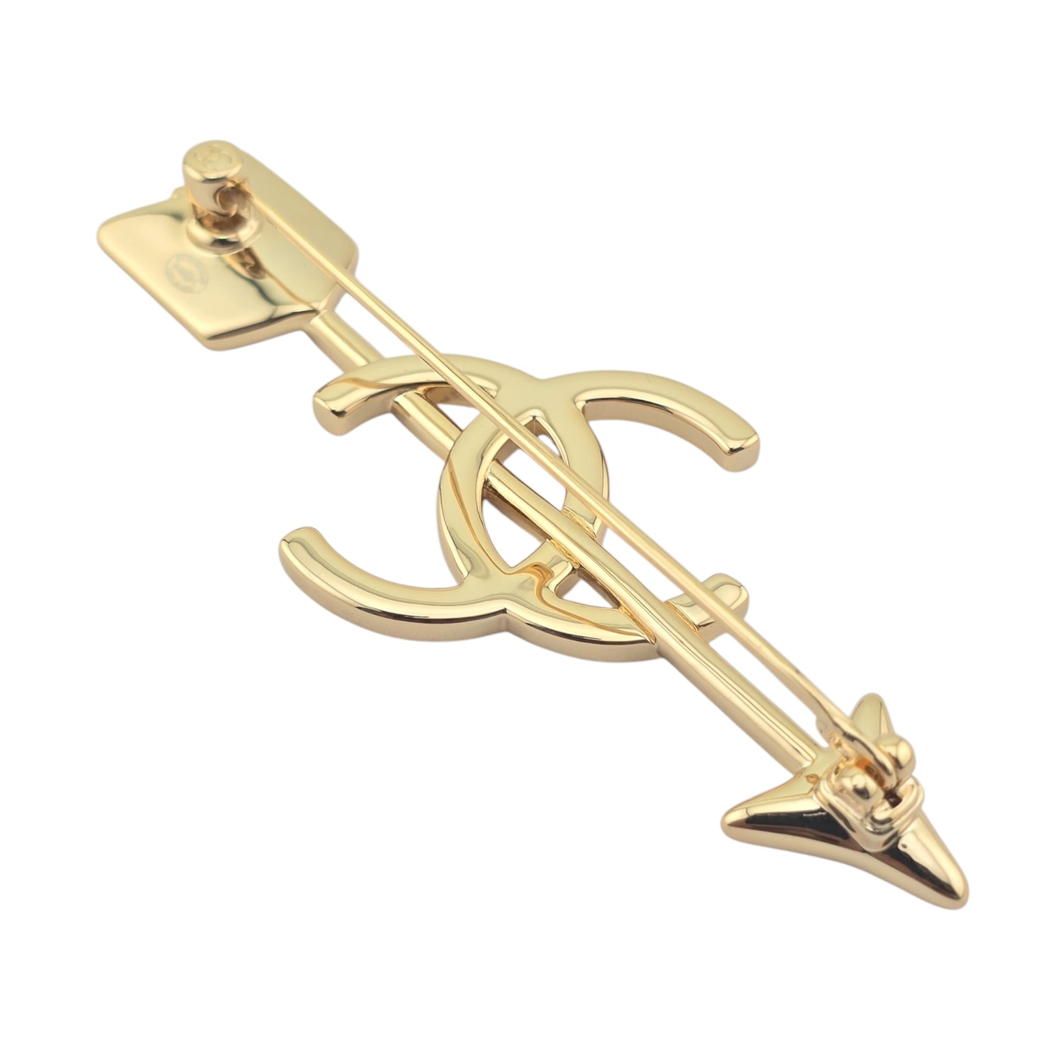 Chanel CC Arrow Gold Brooch 2026 SS26 CHANEL