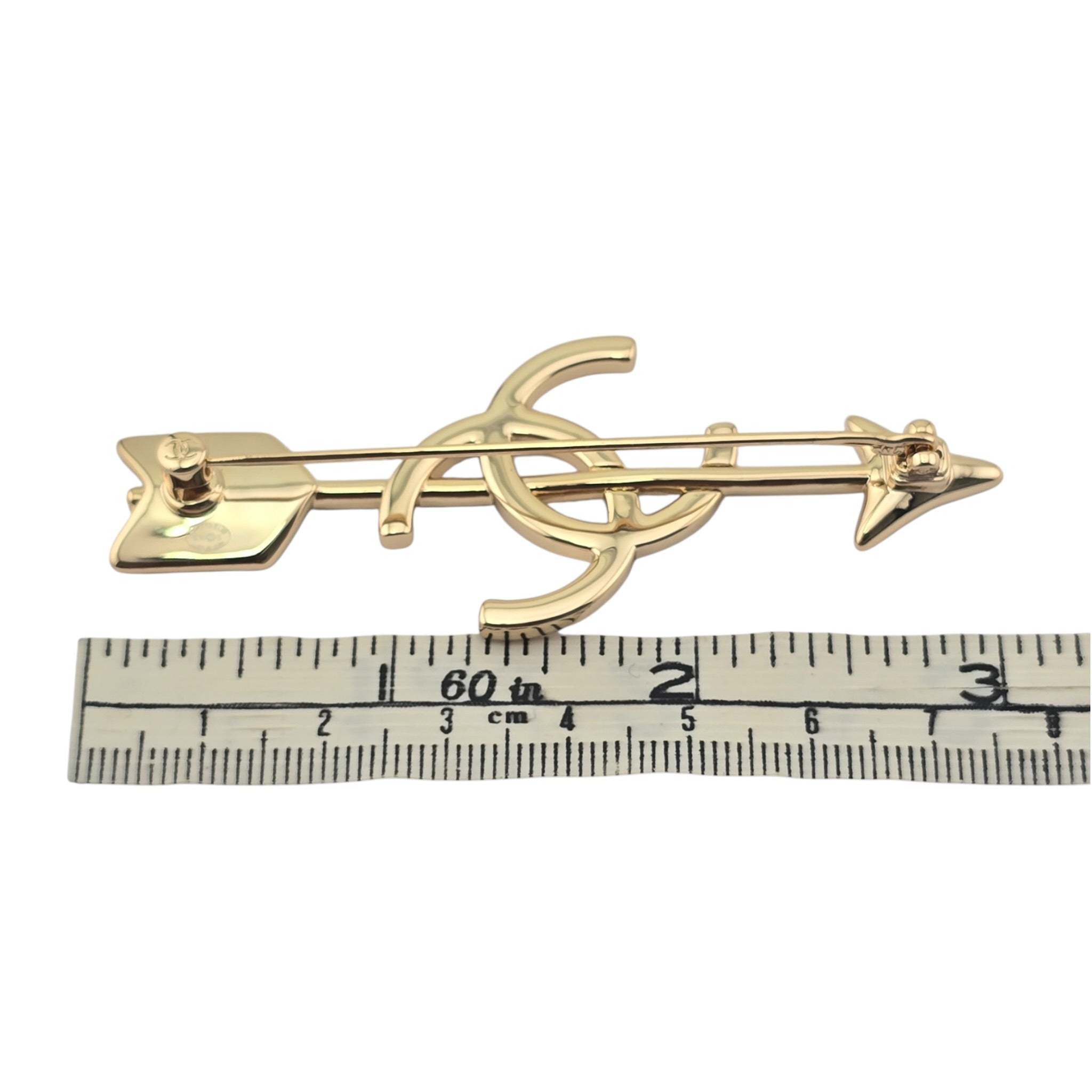 Chanel CC Arrow Gold Brooch 2026 SS26 CHANEL
