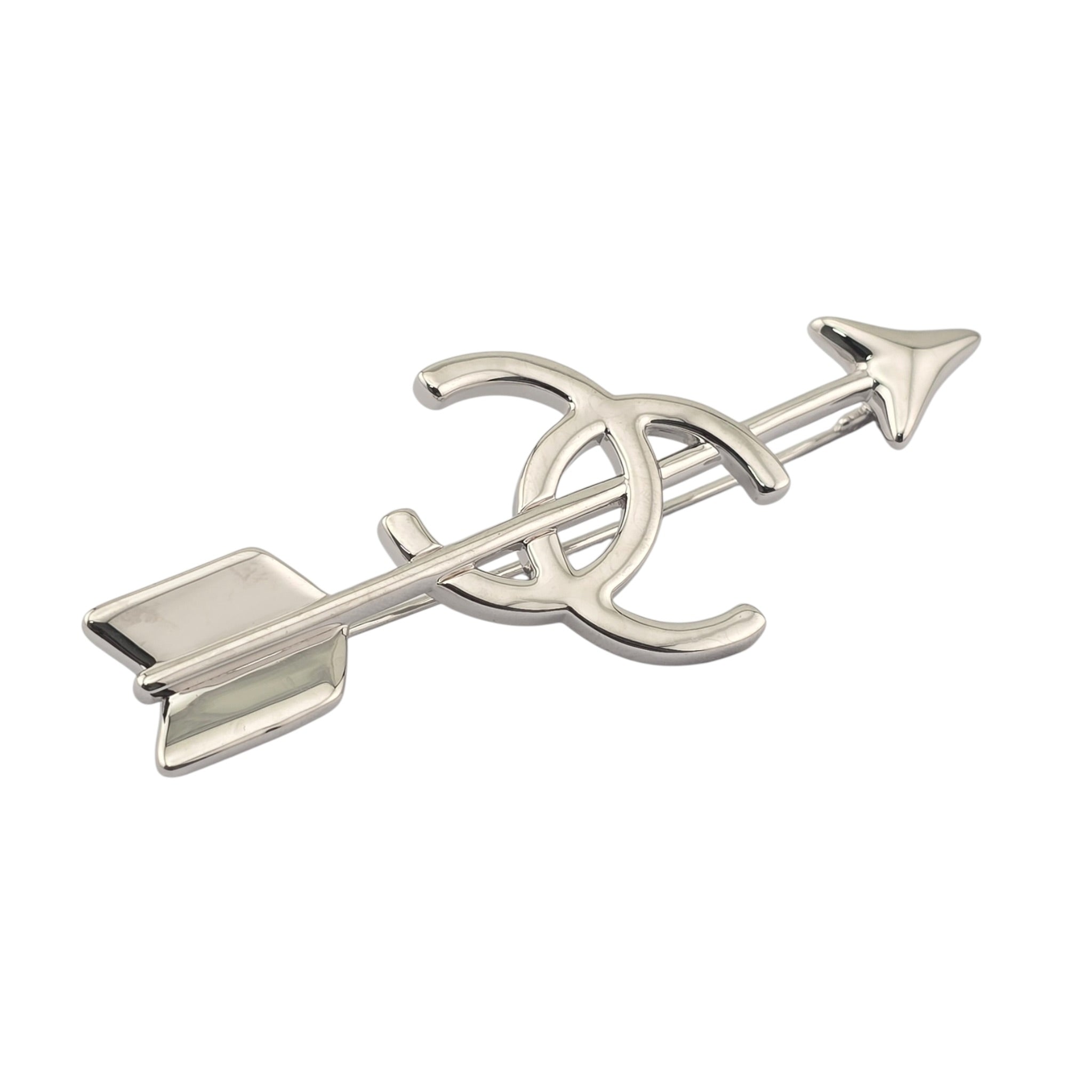 Chanel CC Arrow Silver Brooch 2026 SS26