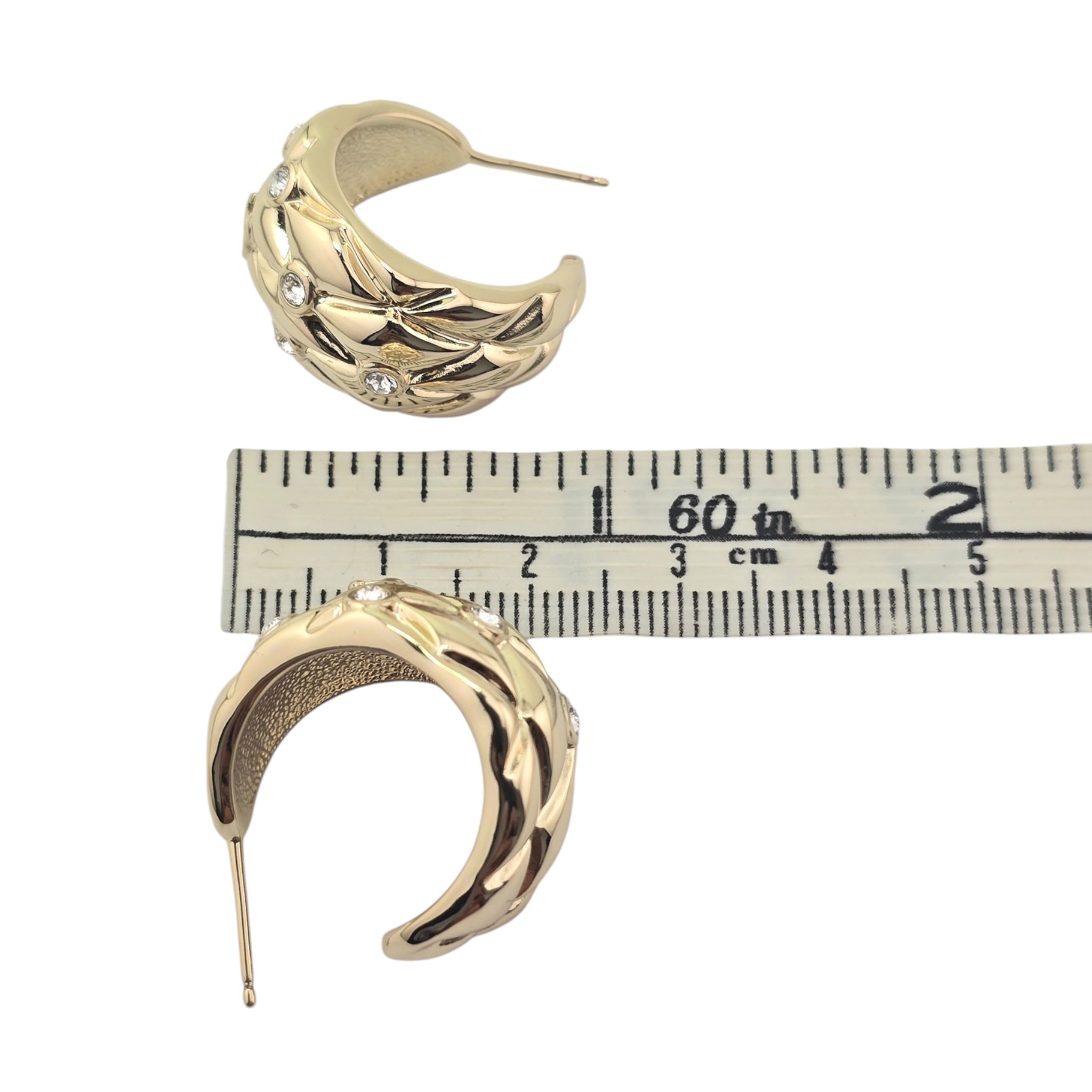 Chanel CC Gold Metal Hoop Earrings 2026 26P CHANEL