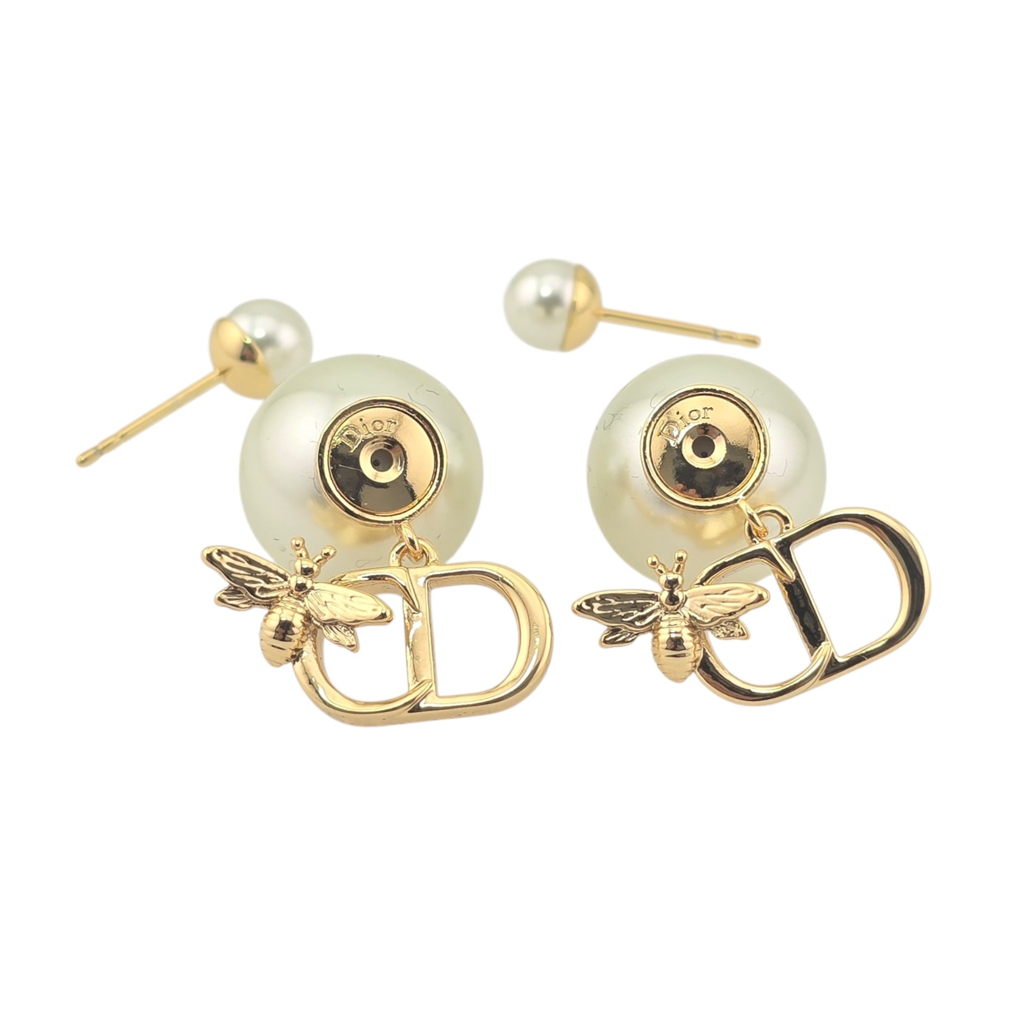 Dior Tribales CD Garden Faux Pearl Earrings DIOR