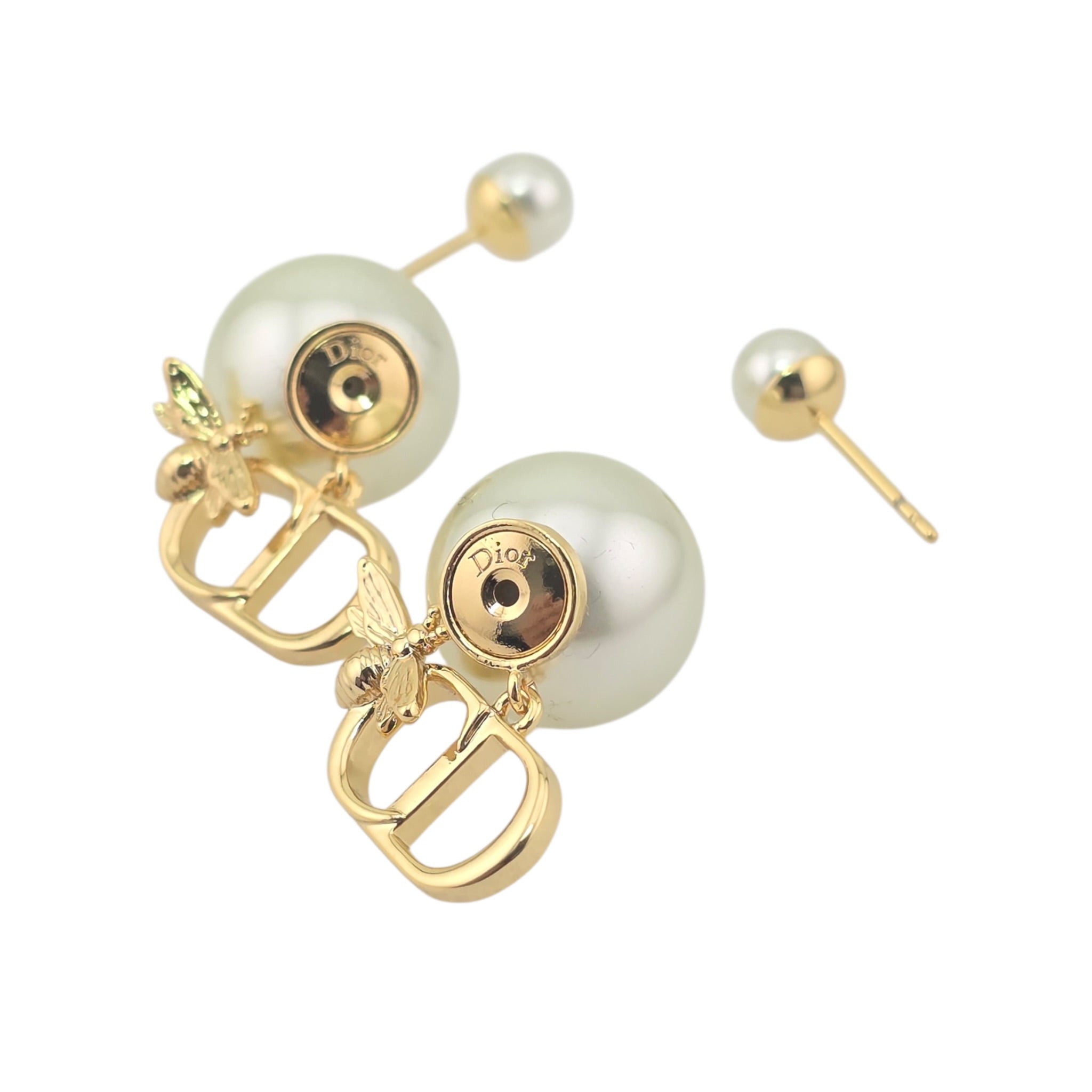 Dior Tribales CD Garden Faux Pearl Earrings DIOR