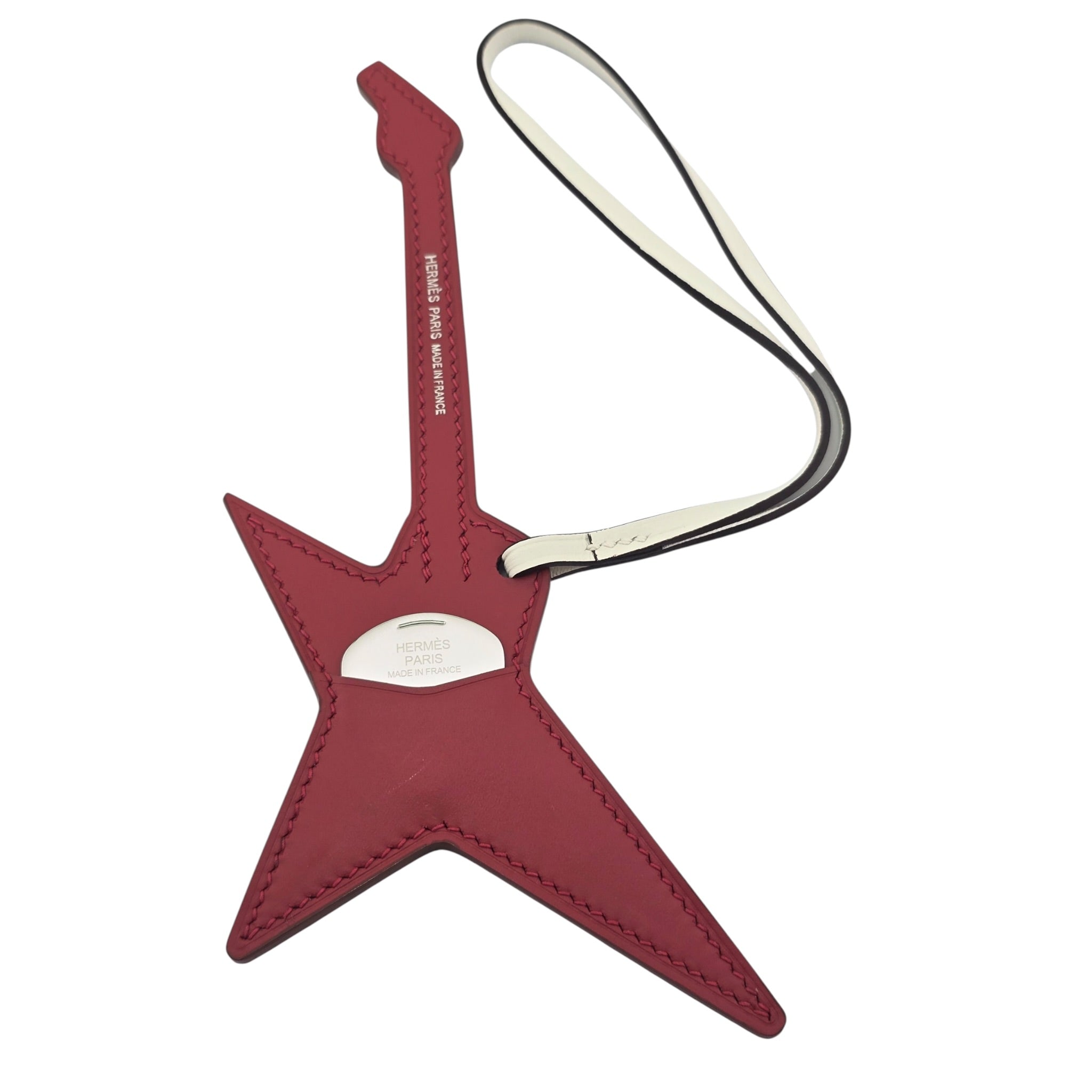Hermes Rock Bag Charm Tadelakt Swift Rouge Vif Rose Pop HERMES