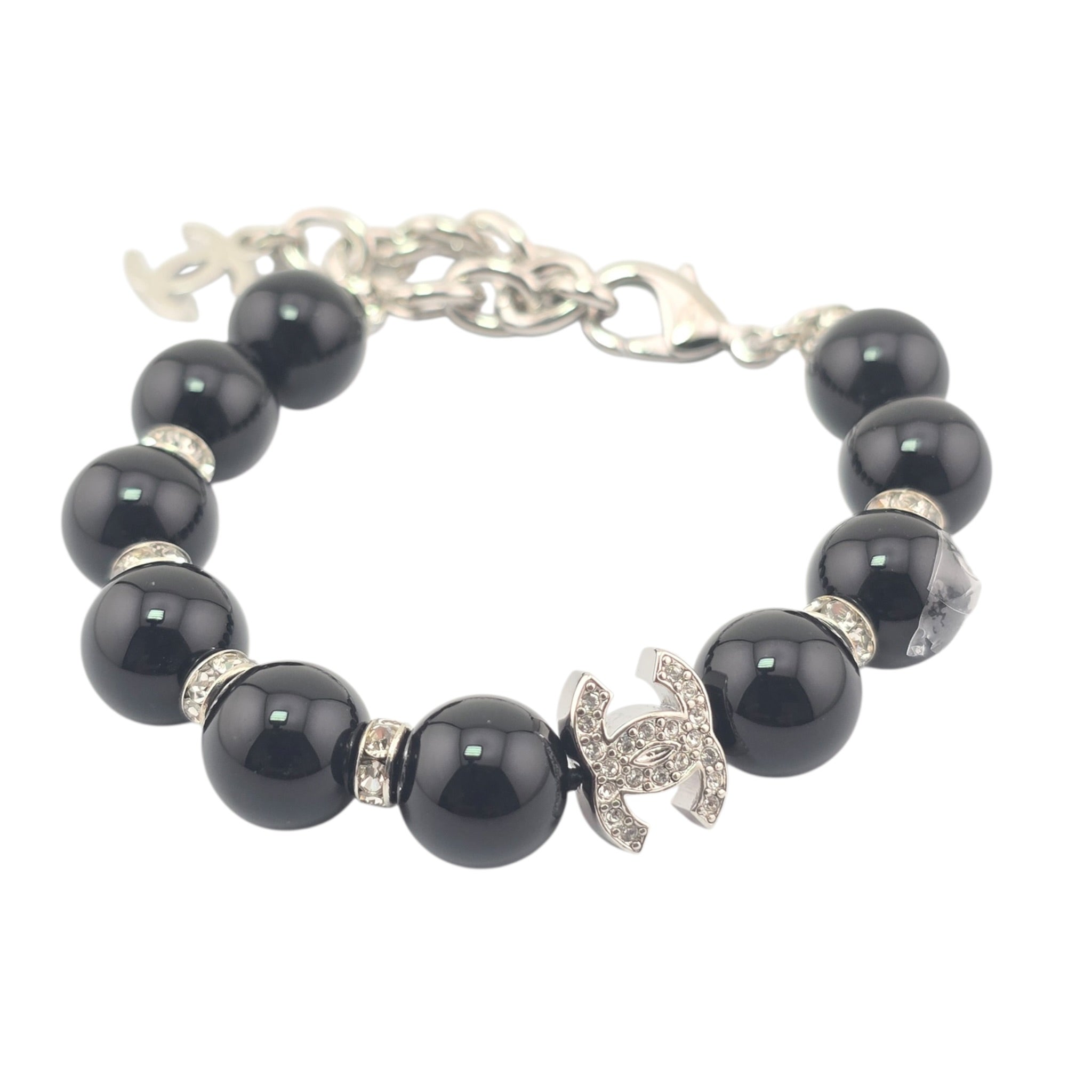 Chanel CC Black Faux Pearl Bracelet 2025 CHANEL