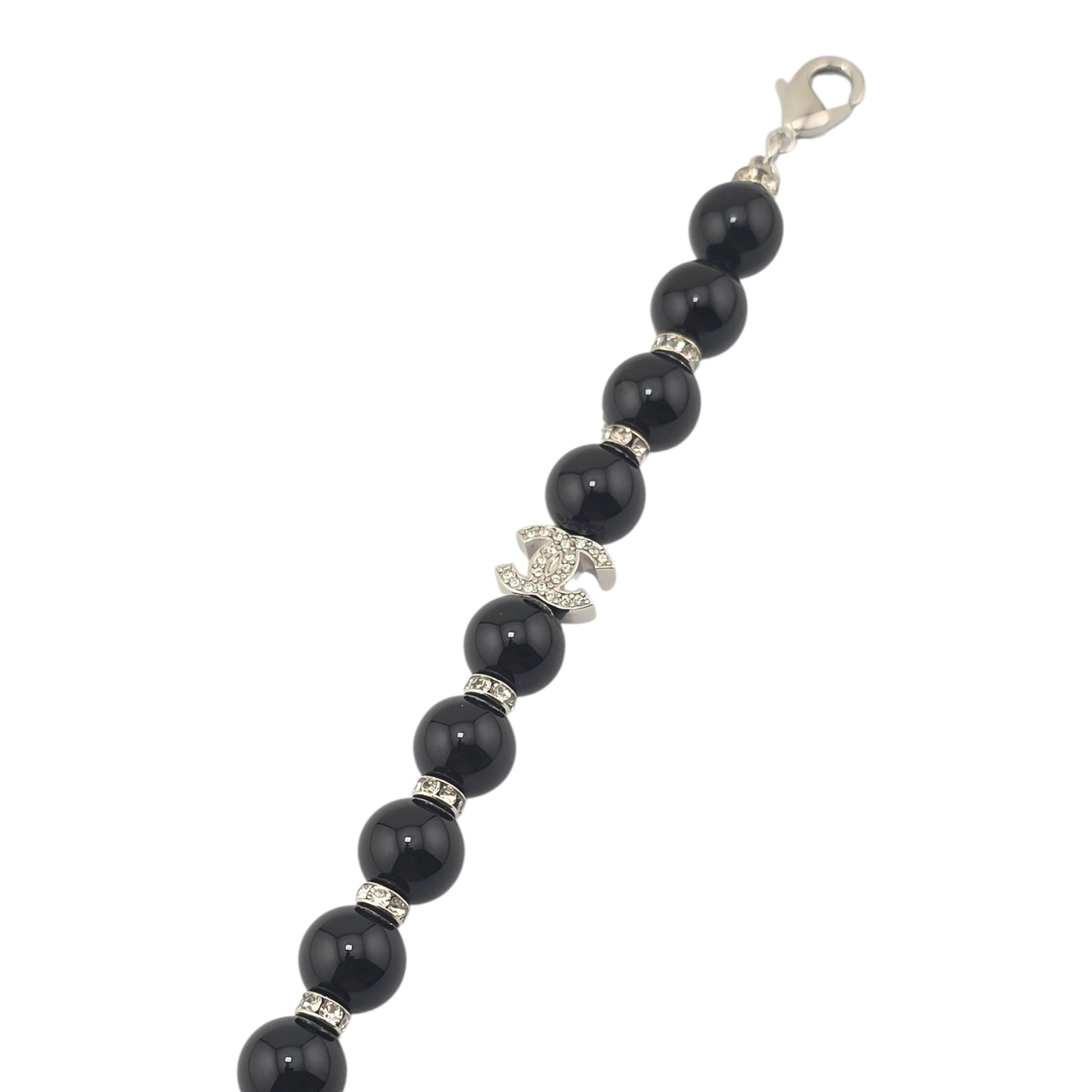 Chanel CC Black Faux Pearl Bracelet 2025 CHANEL