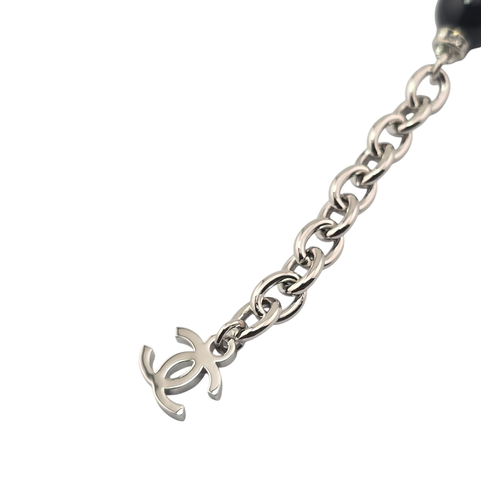 Chanel CC Black Faux Pearl Bracelet 2025 CHANEL