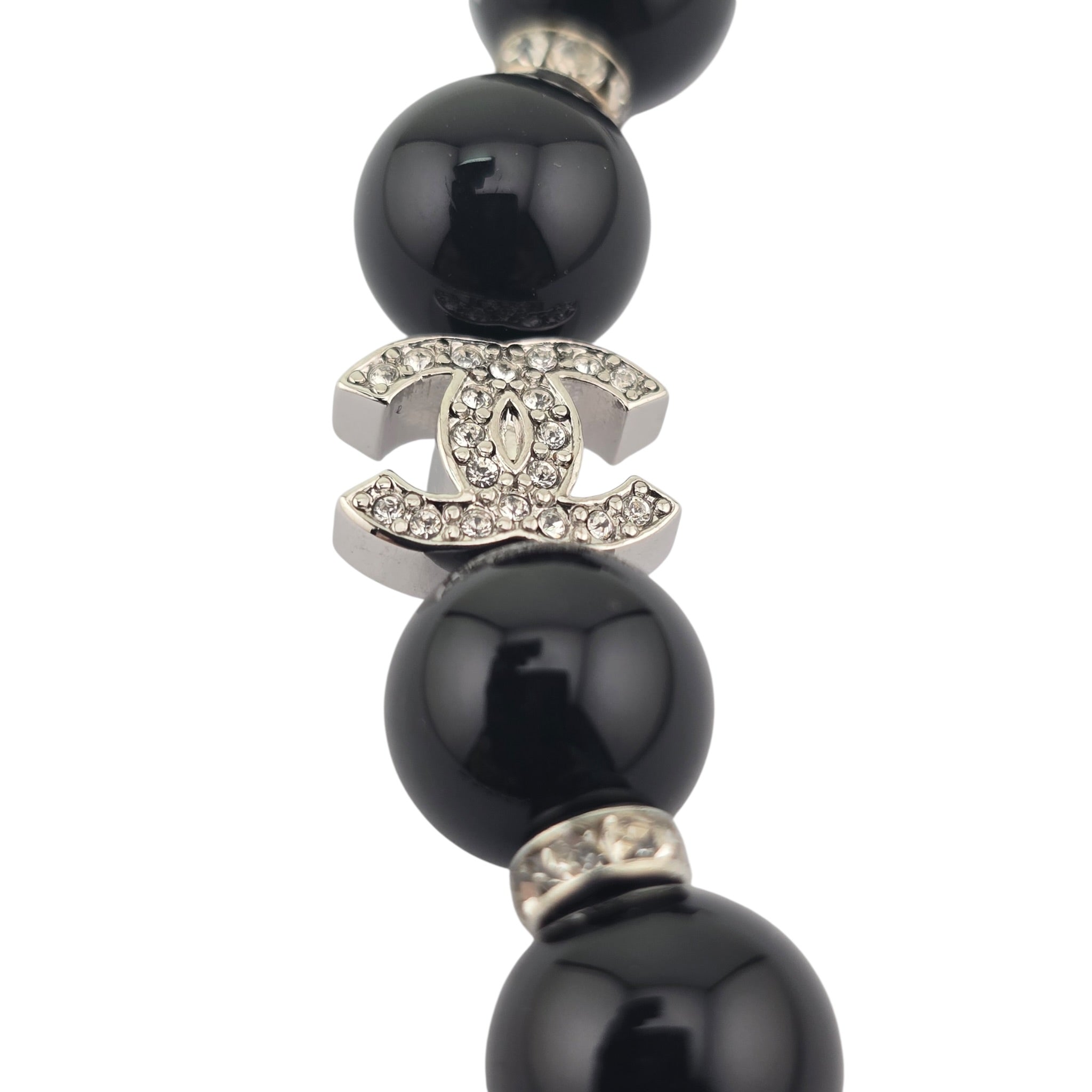 Chanel CC Black Faux Pearl Bracelet 2025 CHANEL