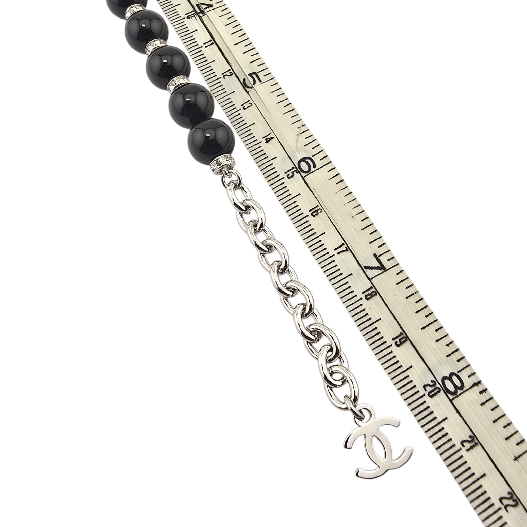 Chanel CC Black Faux Pearl Bracelet 2025 CHANEL