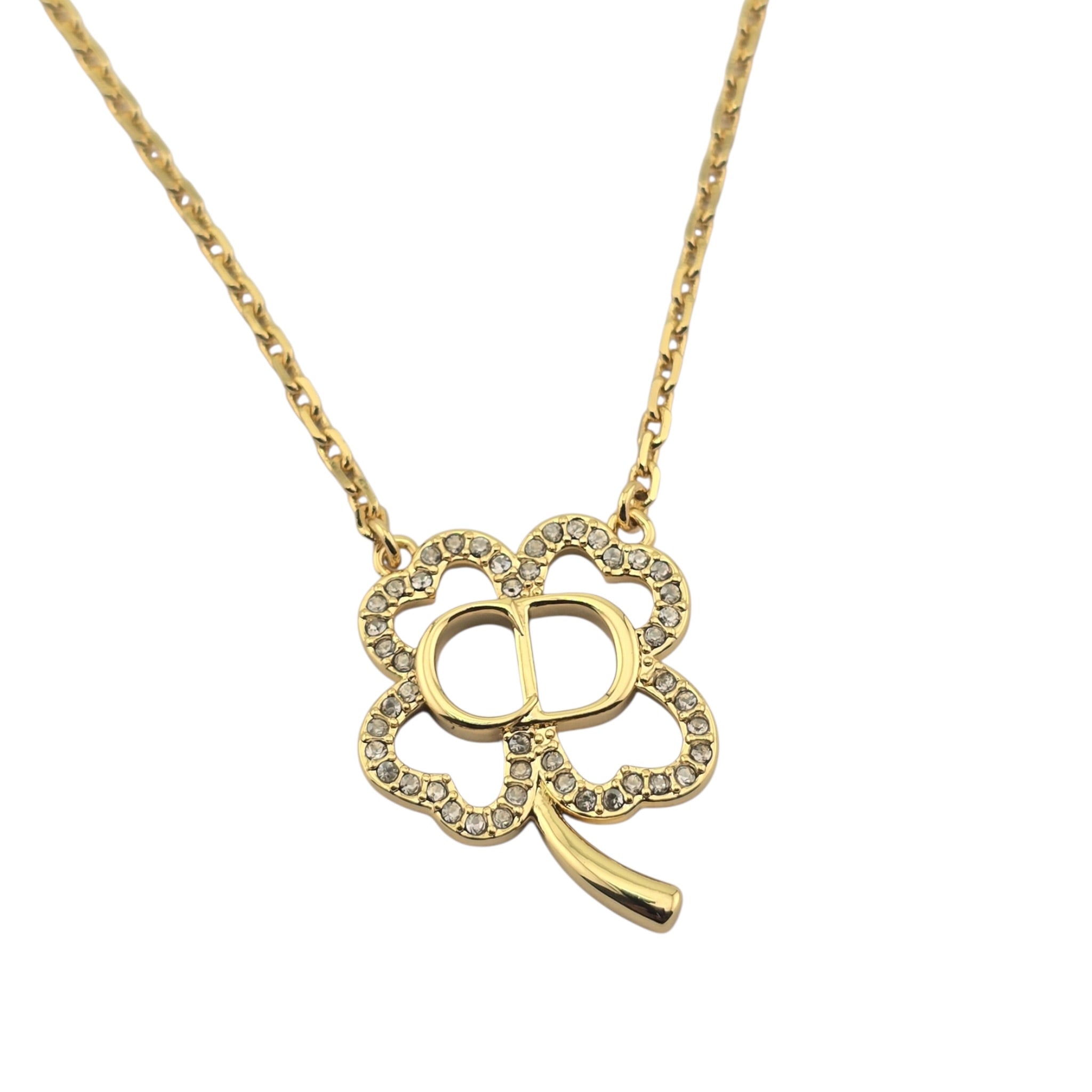 Christian Dior CD Shiny Clover Pendant Necklace DIOR