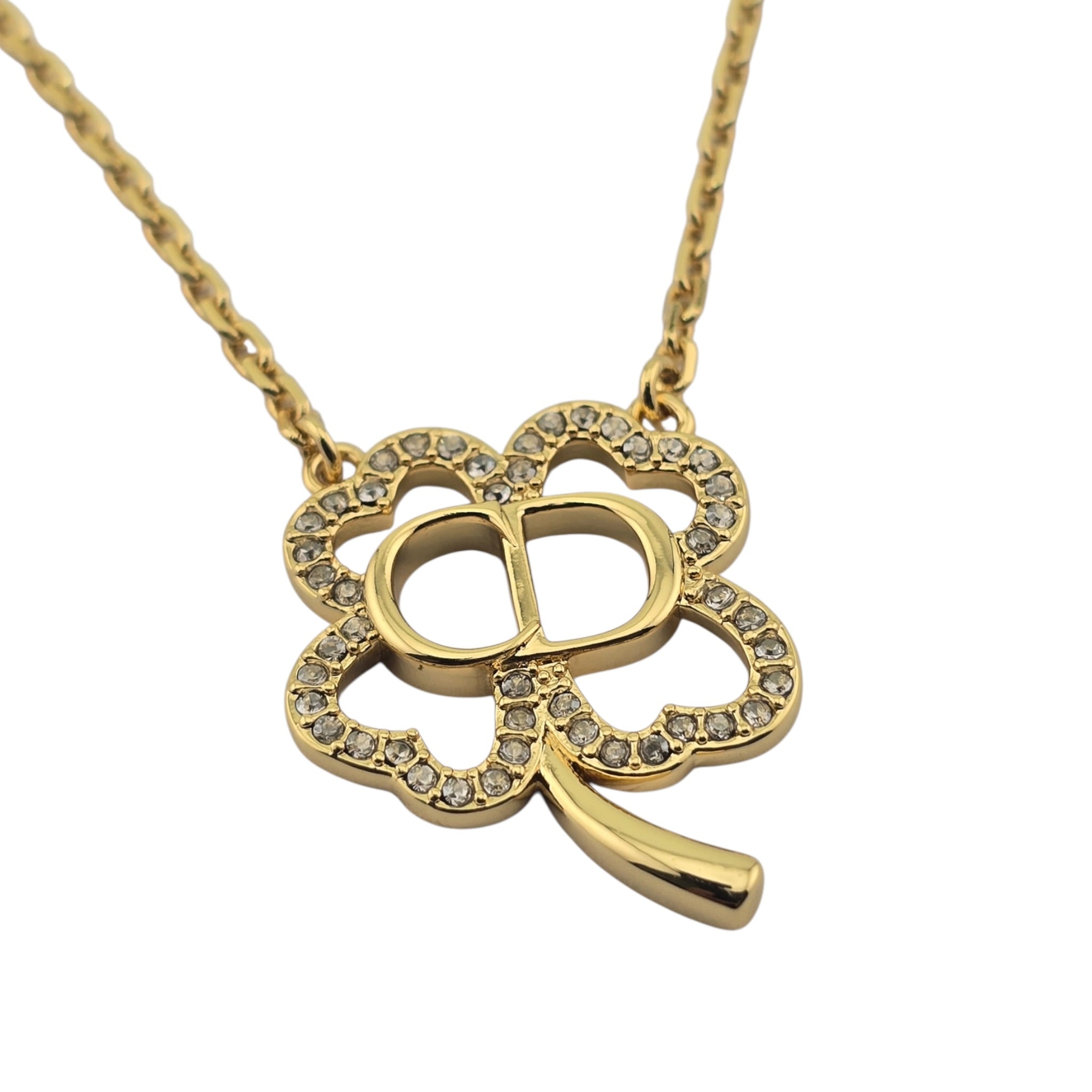 Christian Dior CD Shiny Clover Pendant Necklace DIOR
