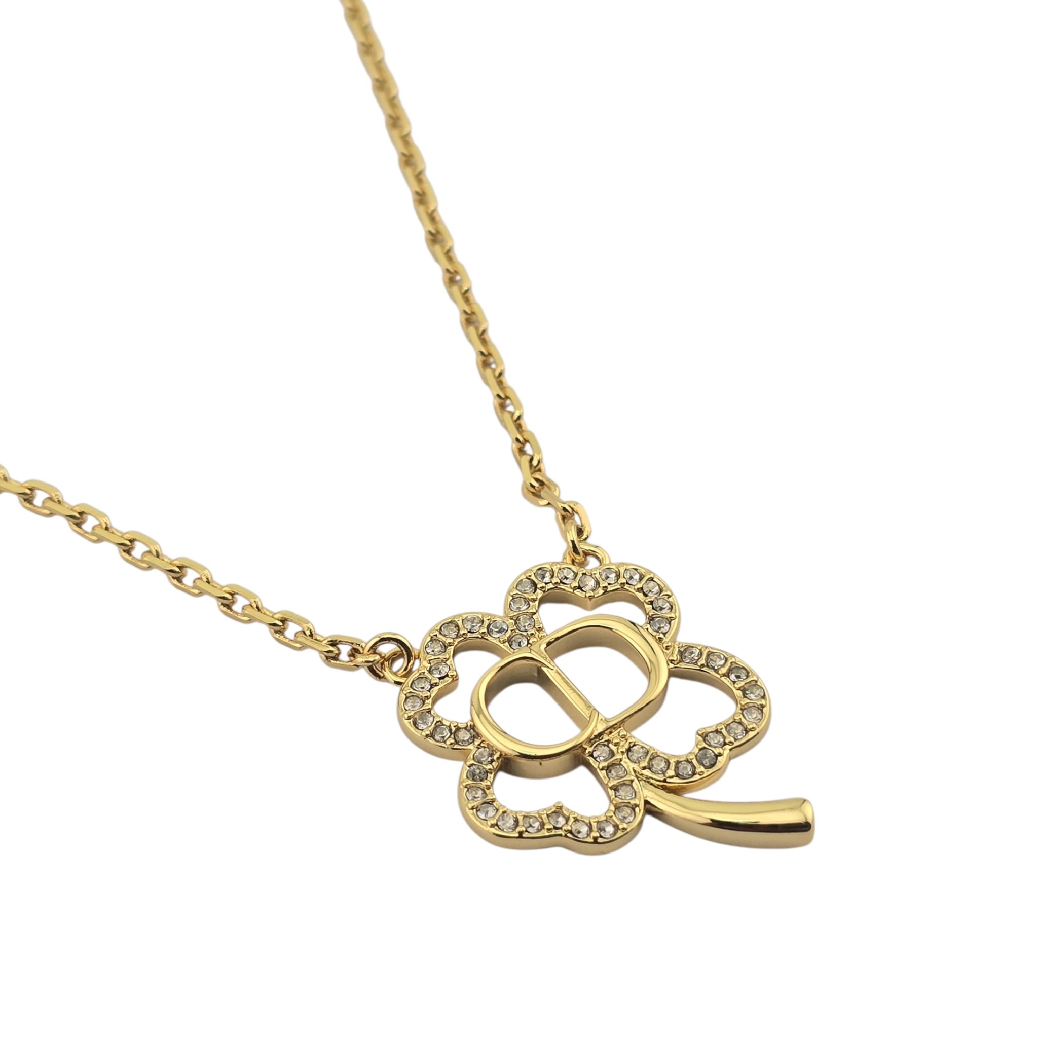 Christian Dior CD Shiny Clover Pendant Necklace DIOR
