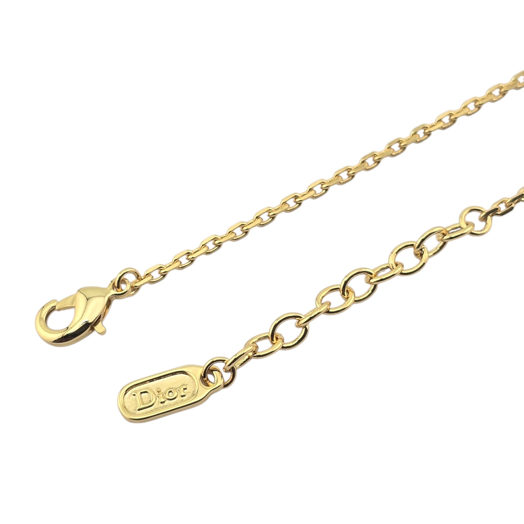 Christian Dior CD Shiny Clover Pendant Necklace DIOR