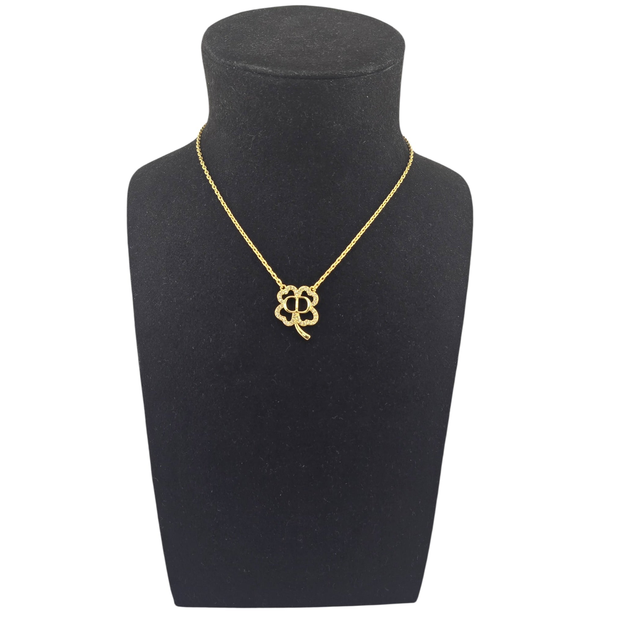Christian Dior CD Shiny Clover Pendant Necklace DIOR