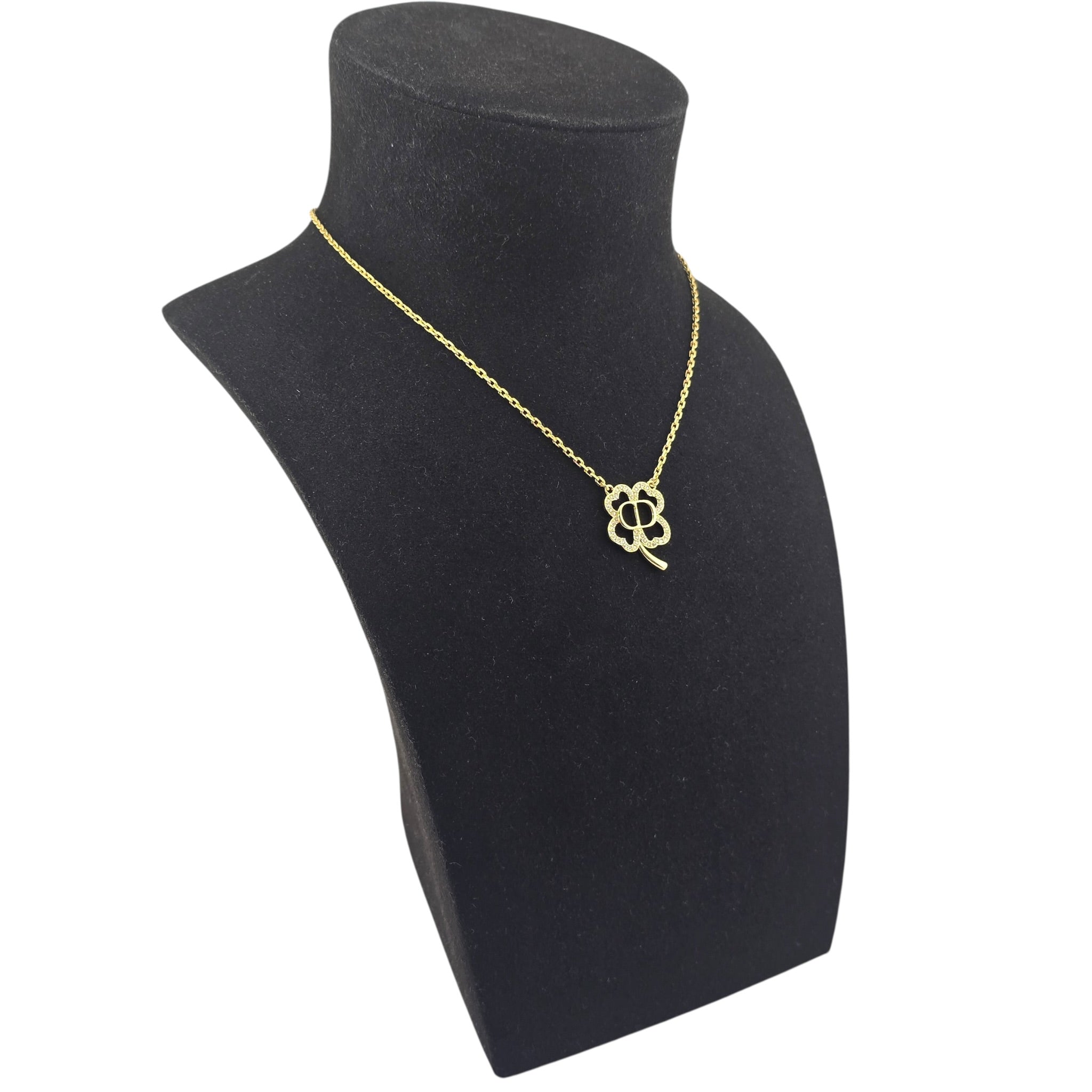 Christian Dior CD Shiny Clover Pendant Necklace DIOR