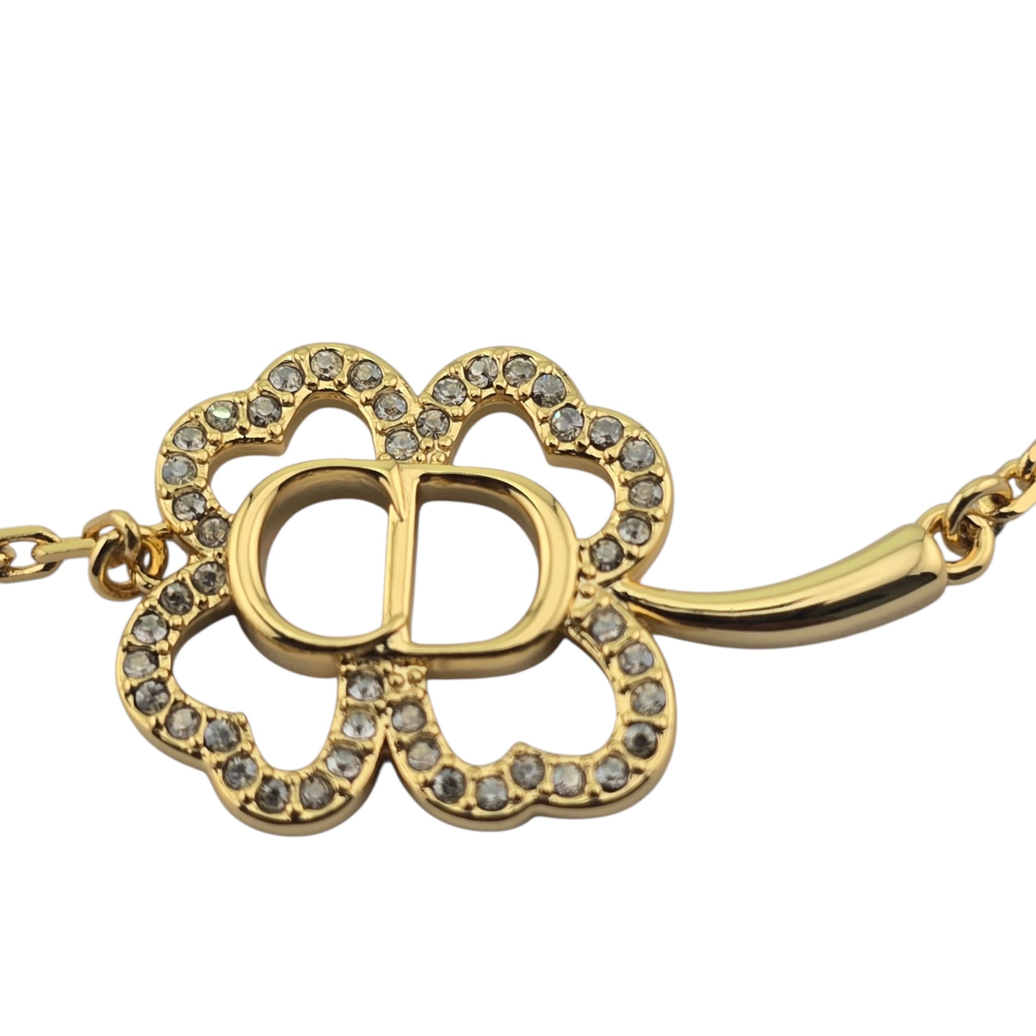 Christian Dior CD Shiny Clover Pendant Bracelet DIOR