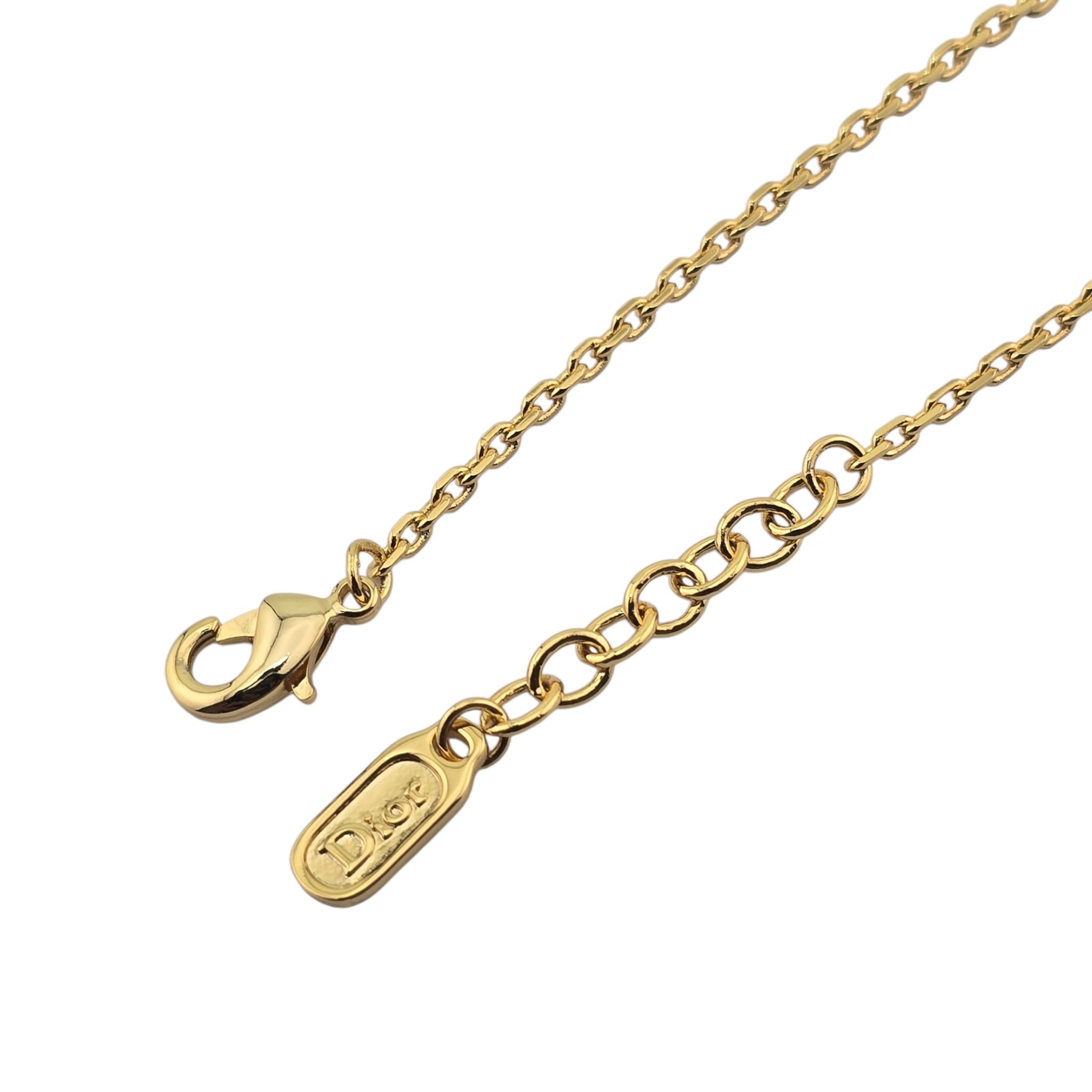 Christian Dior CD Shiny Clover Pendant Bracelet DIOR