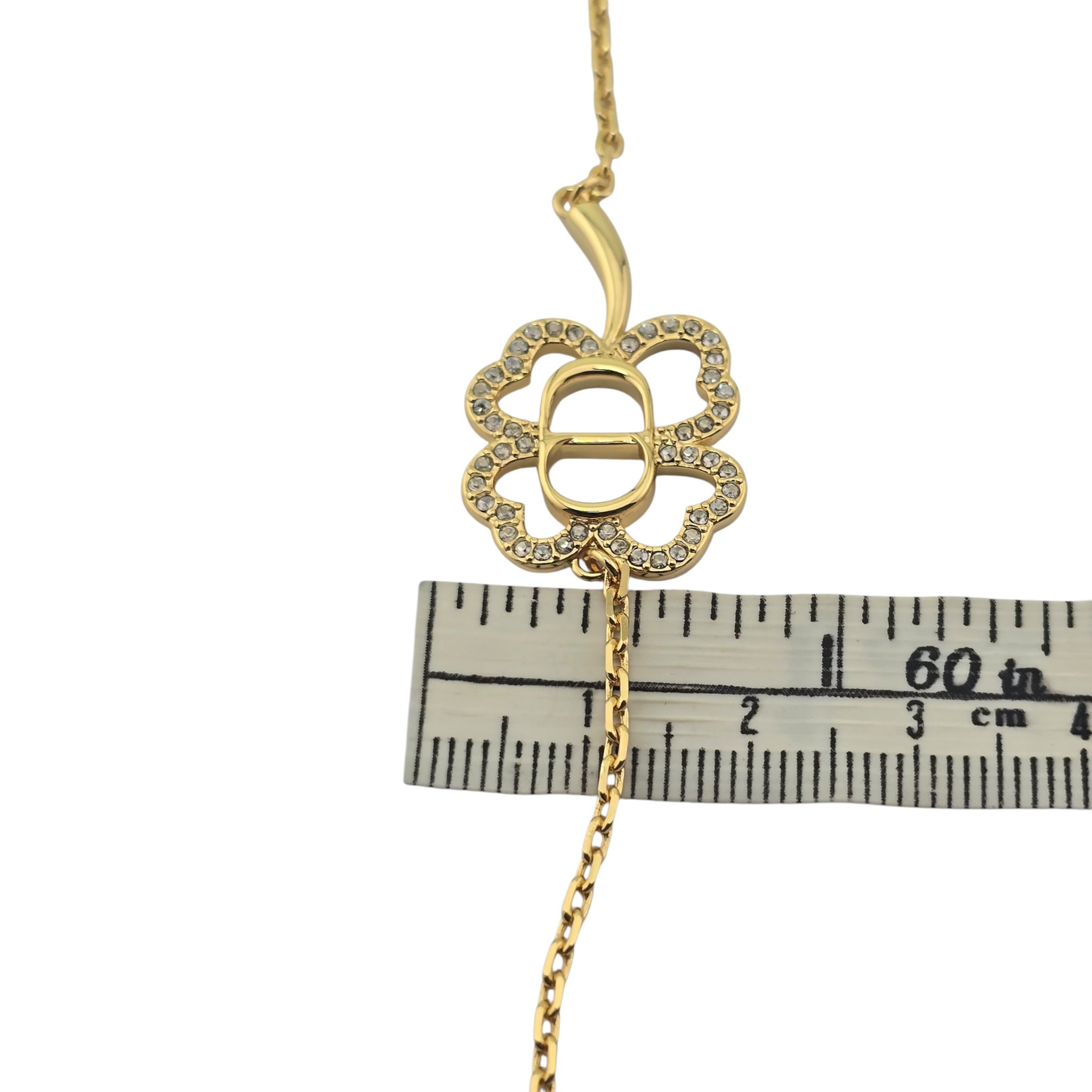 Christian Dior CD Shiny Clover Pendant Bracelet DIOR