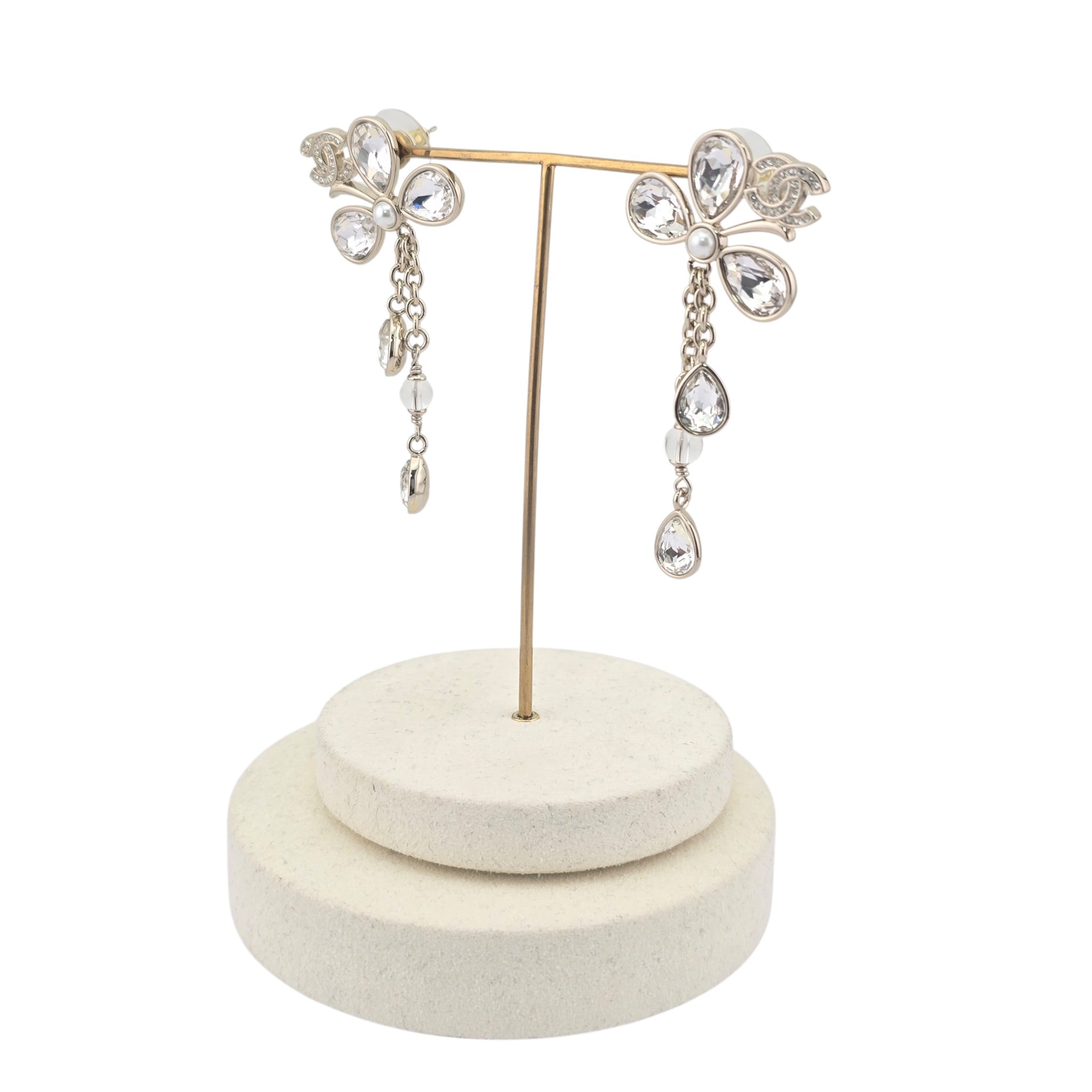 Chanel CC SS26 Crystal Drop Earrings 2026 CHANEL