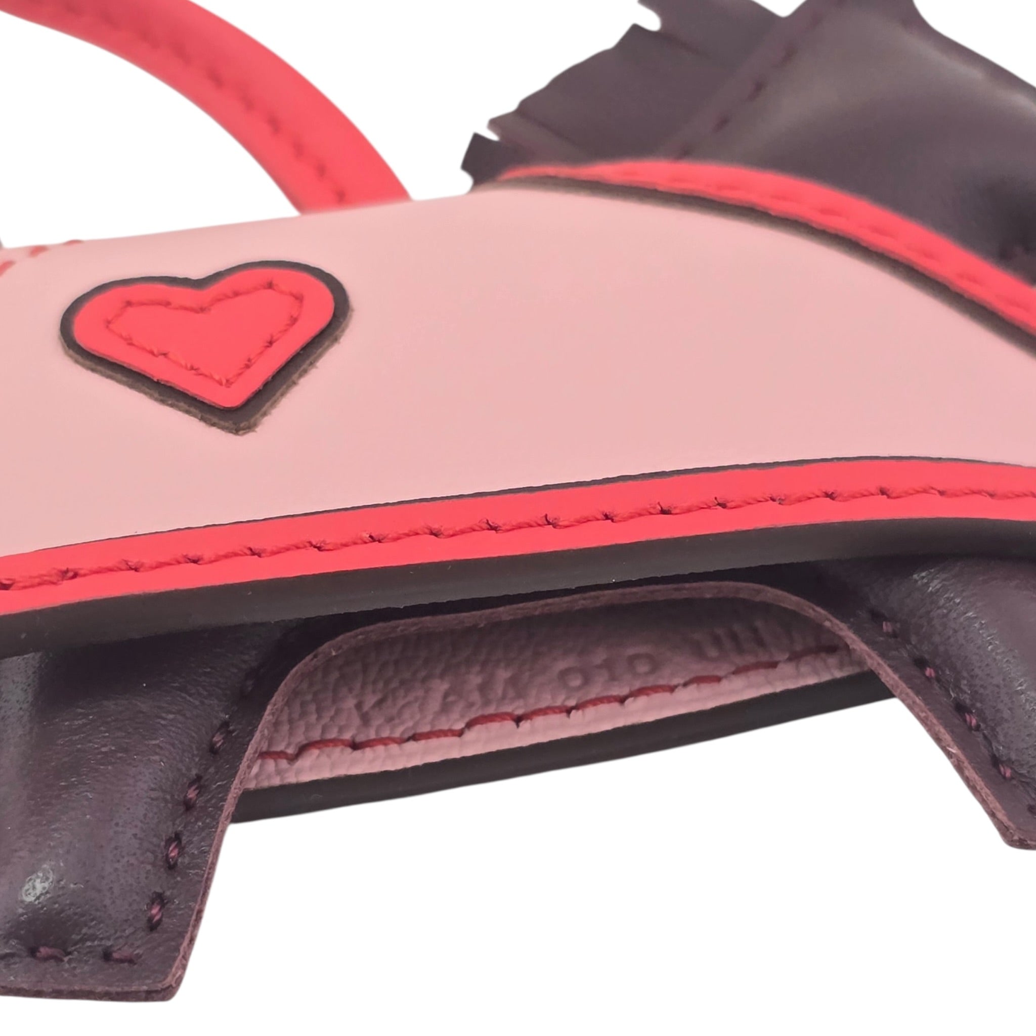 Hermès Rodeo Robeo Coeur Bag Charm PM Terre / Capucine / Rose Sakura / Terre Milo Lambskin HERMES