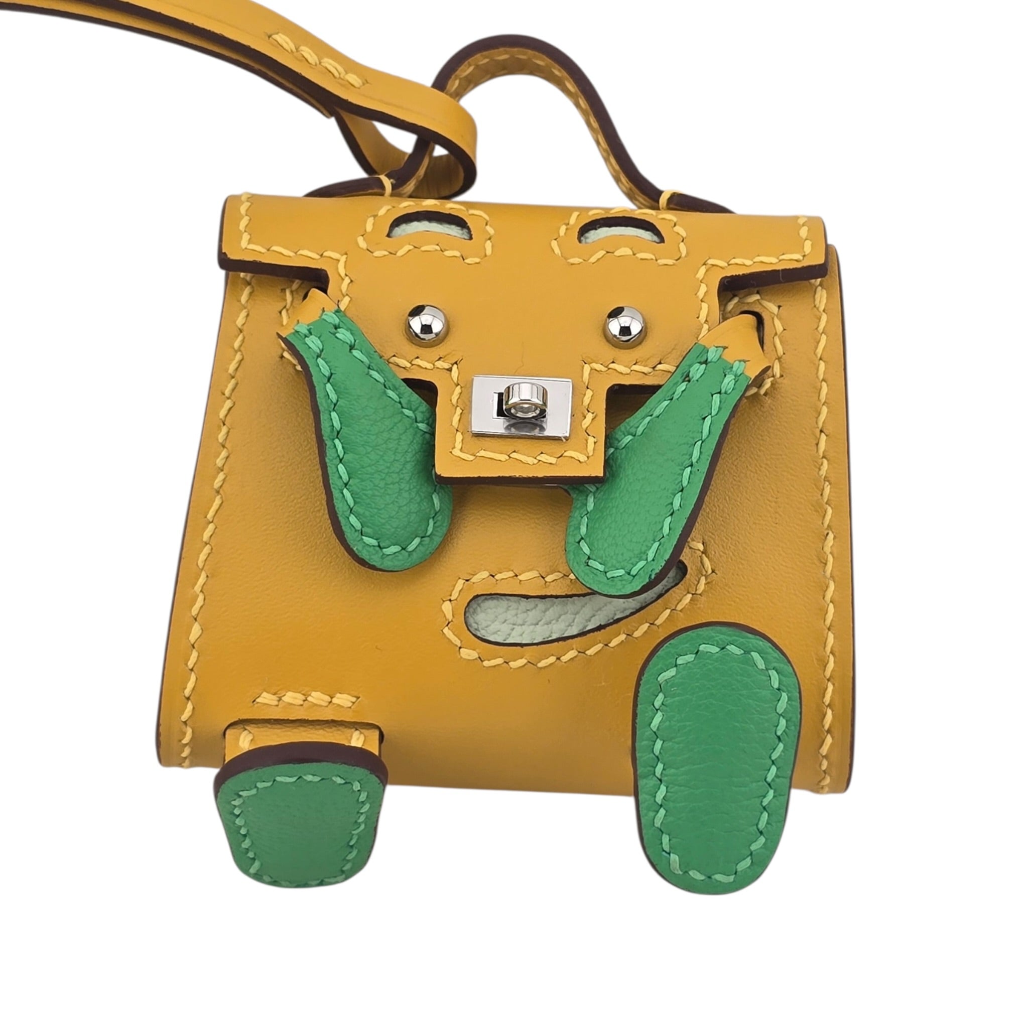 Hermès Quelle Idole Kelly Doll Bag Charm Foin HERMES