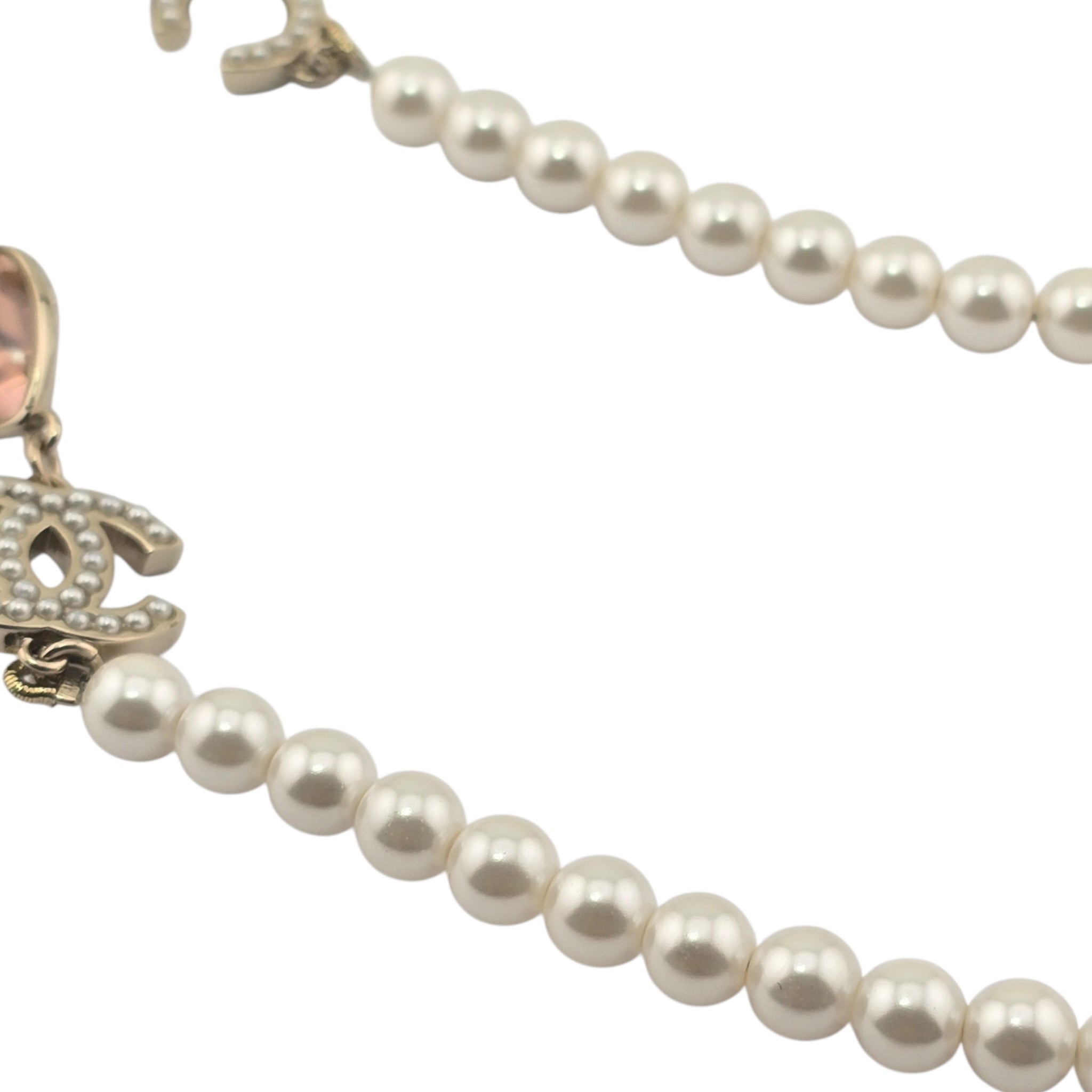 Chanel CC Coco Love Long Pearl Necklace 2022 CHANEL