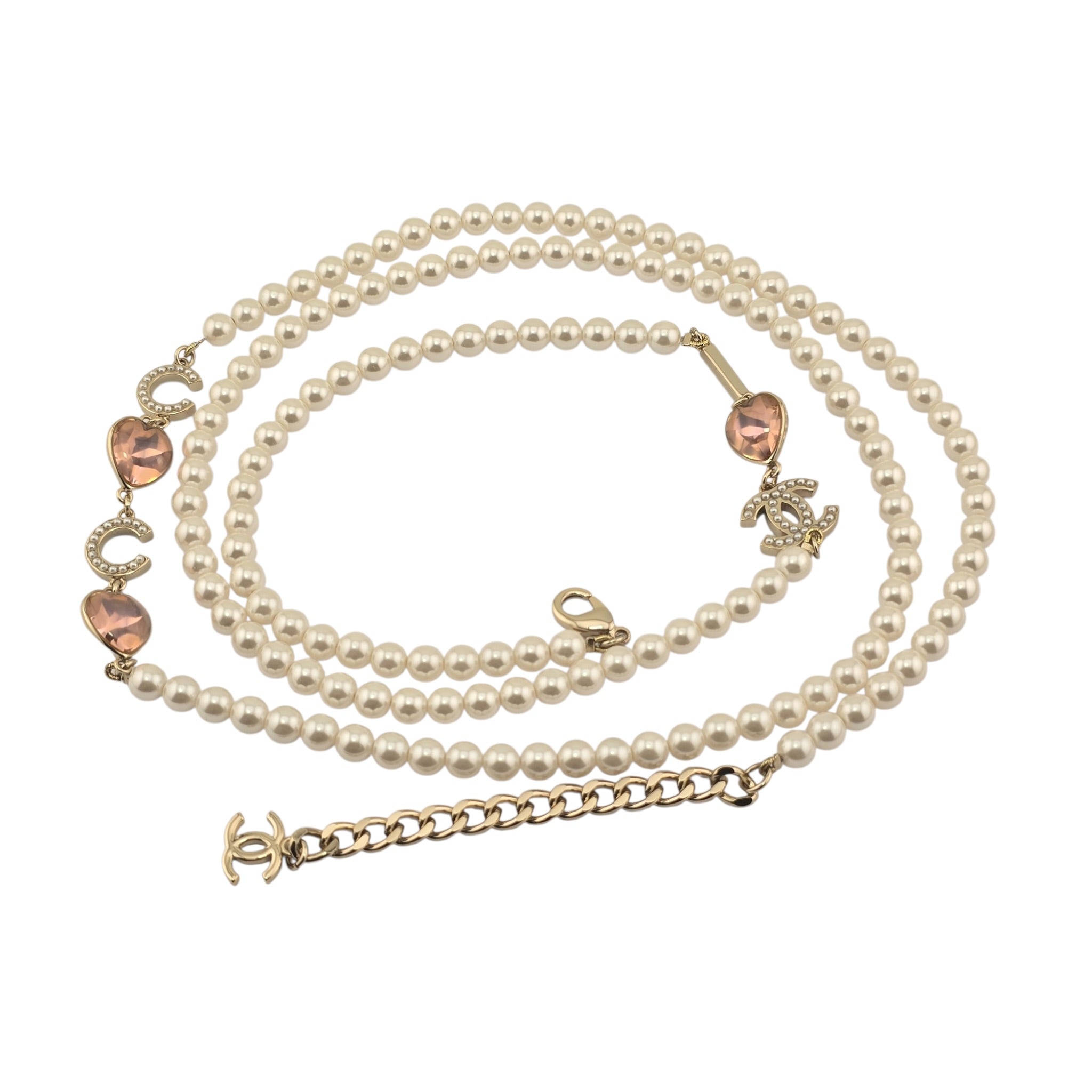 Chanel CC Coco Love Long Pearl Necklace 2022 CHANEL
