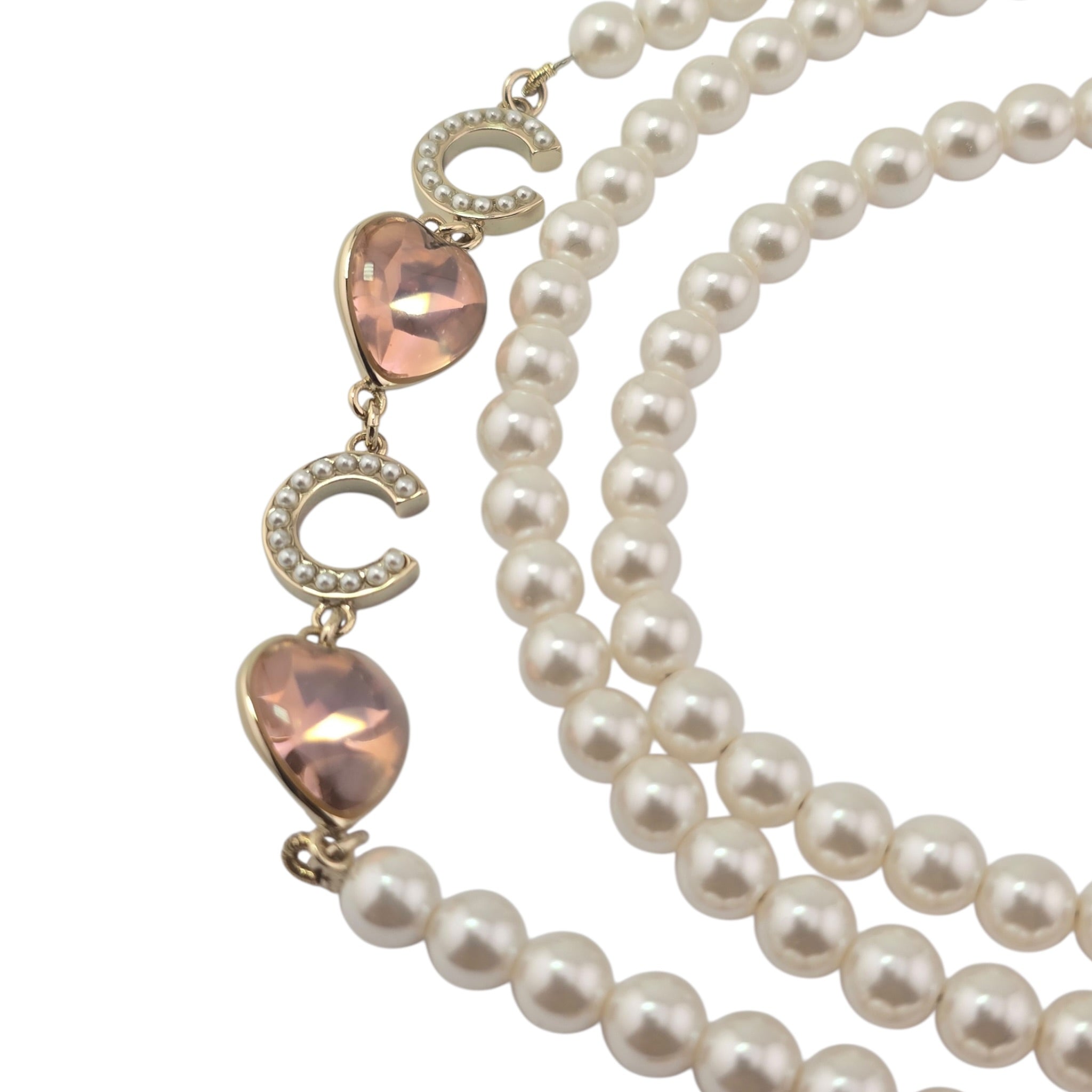 Chanel CC Coco Love Long Pearl Necklace 2022 CHANEL