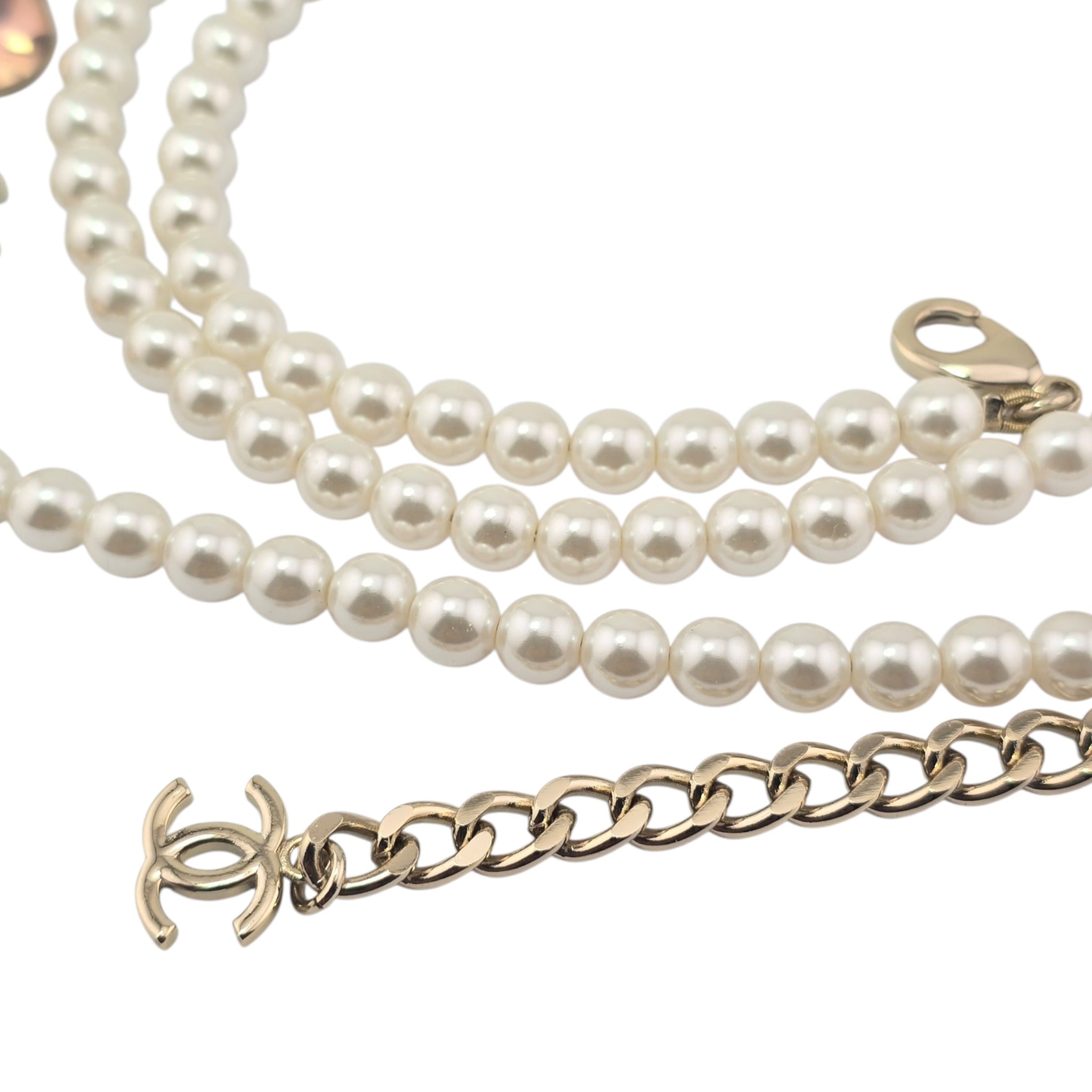 Chanel CC Coco Love Long Pearl Necklace 2022 CHANEL
