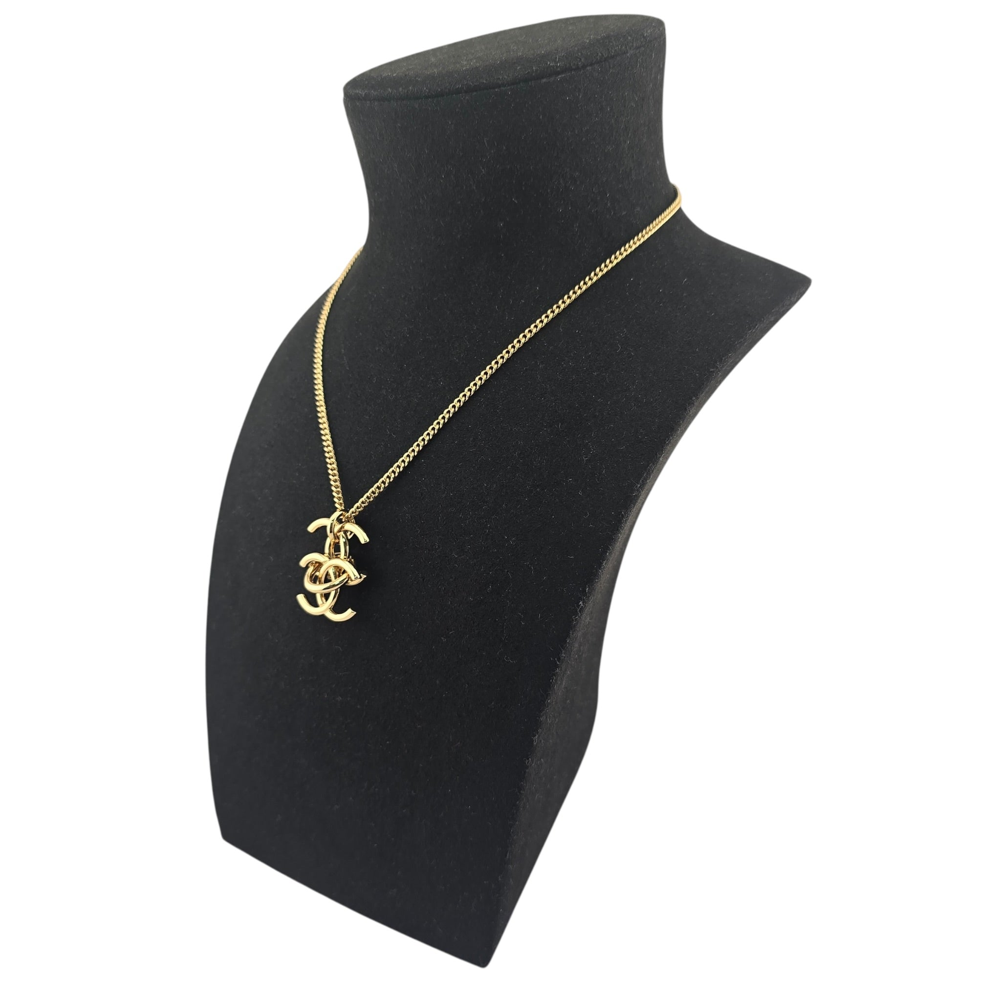Chanel CC Double Interlock Gold Necklace 2026 CHANEL