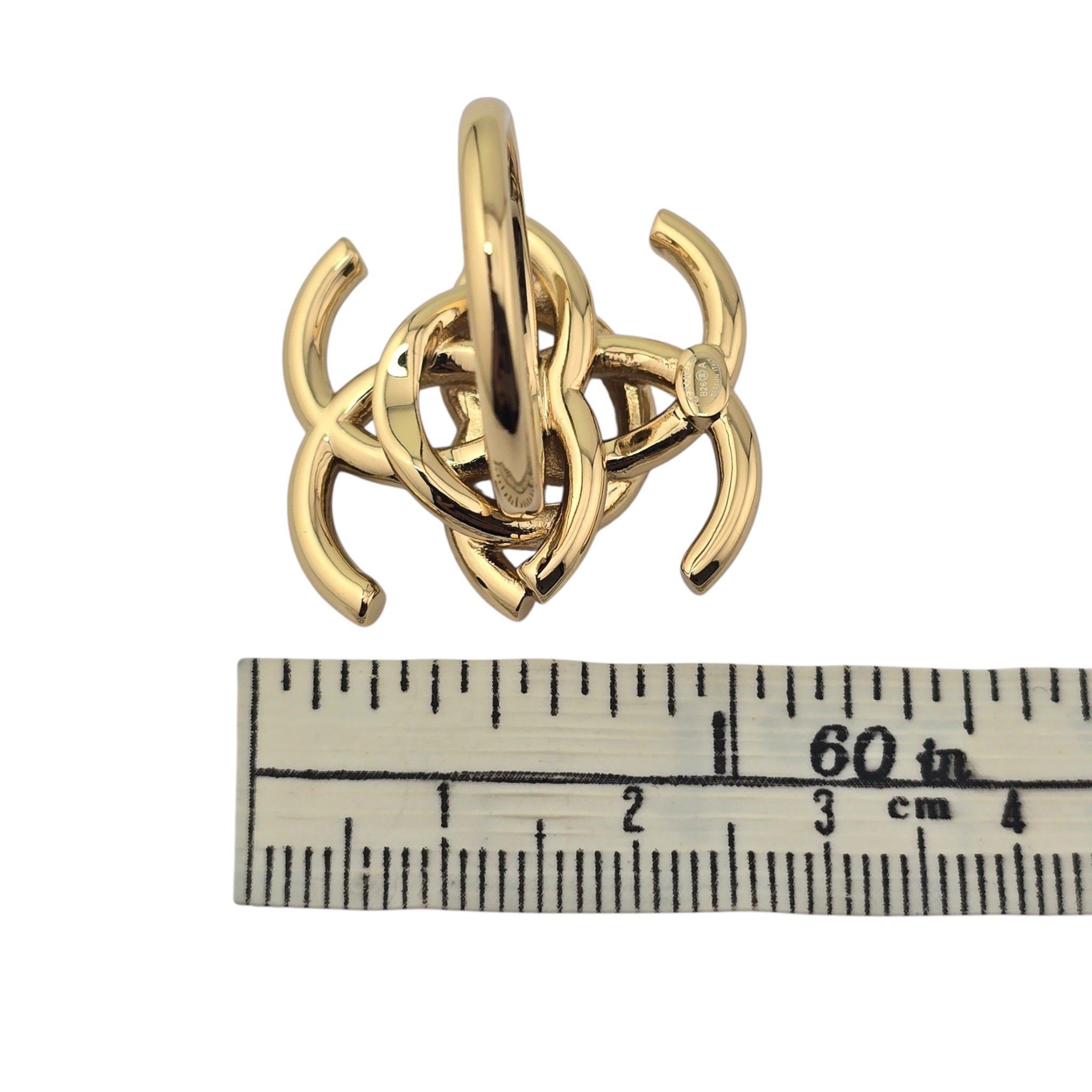 Chanel CC Double Interlock Gold Ring 2026 CHANEL