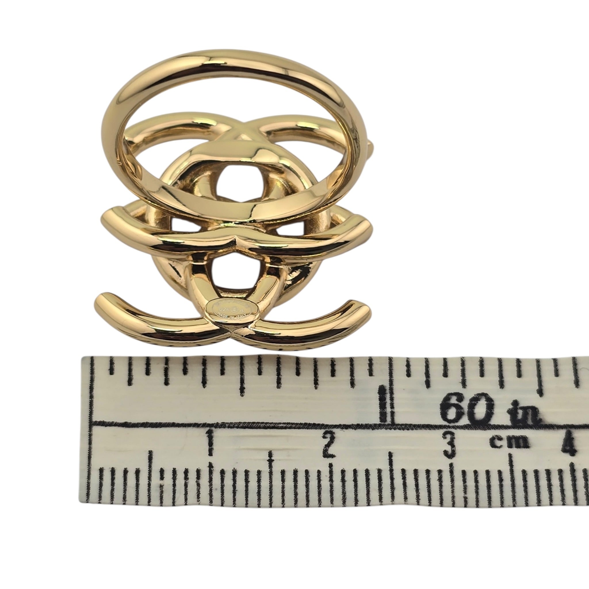 Chanel CC Double Interlock Gold Ring 2026 CHANEL
