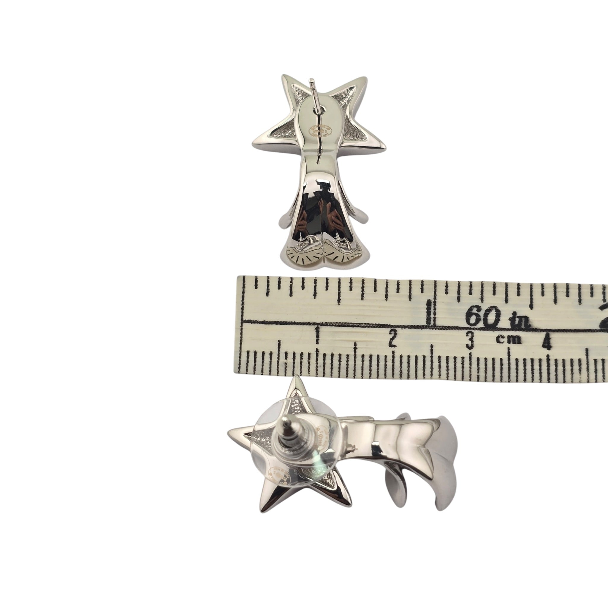 Chanel CC Silver Star Earrings 2026 CHANEL